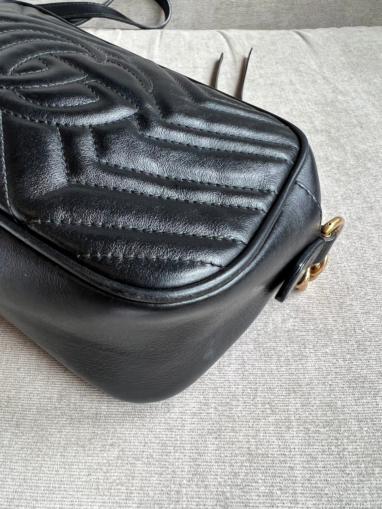 Gucci GG Black Marmont Small Shoulder Bag