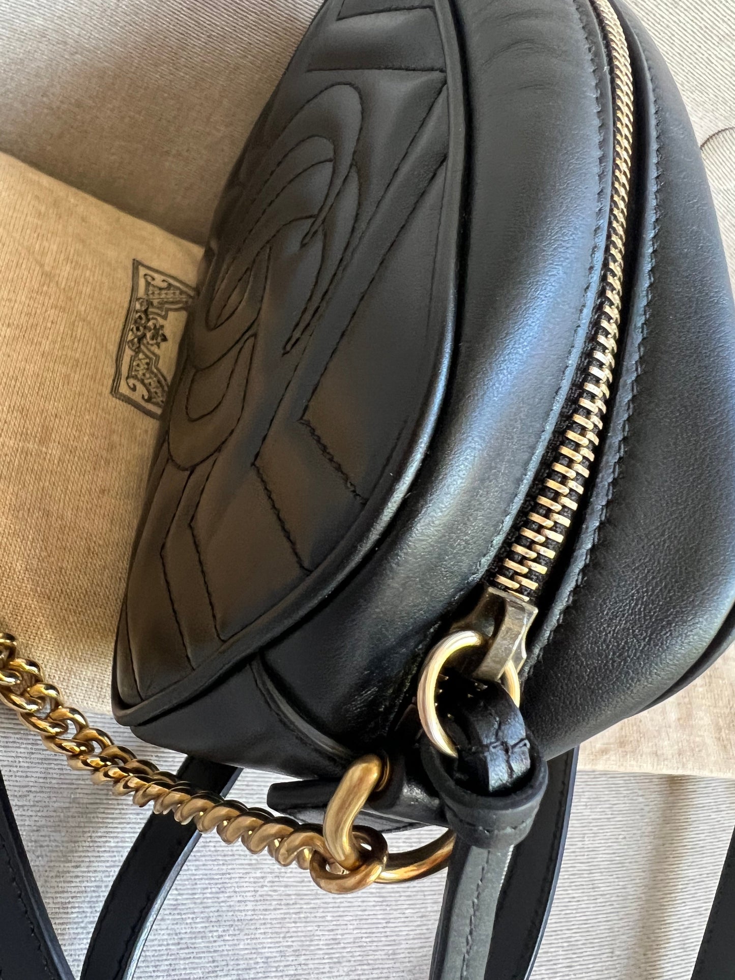 Gucci GG Black Marmont Mini Shoulder Bag