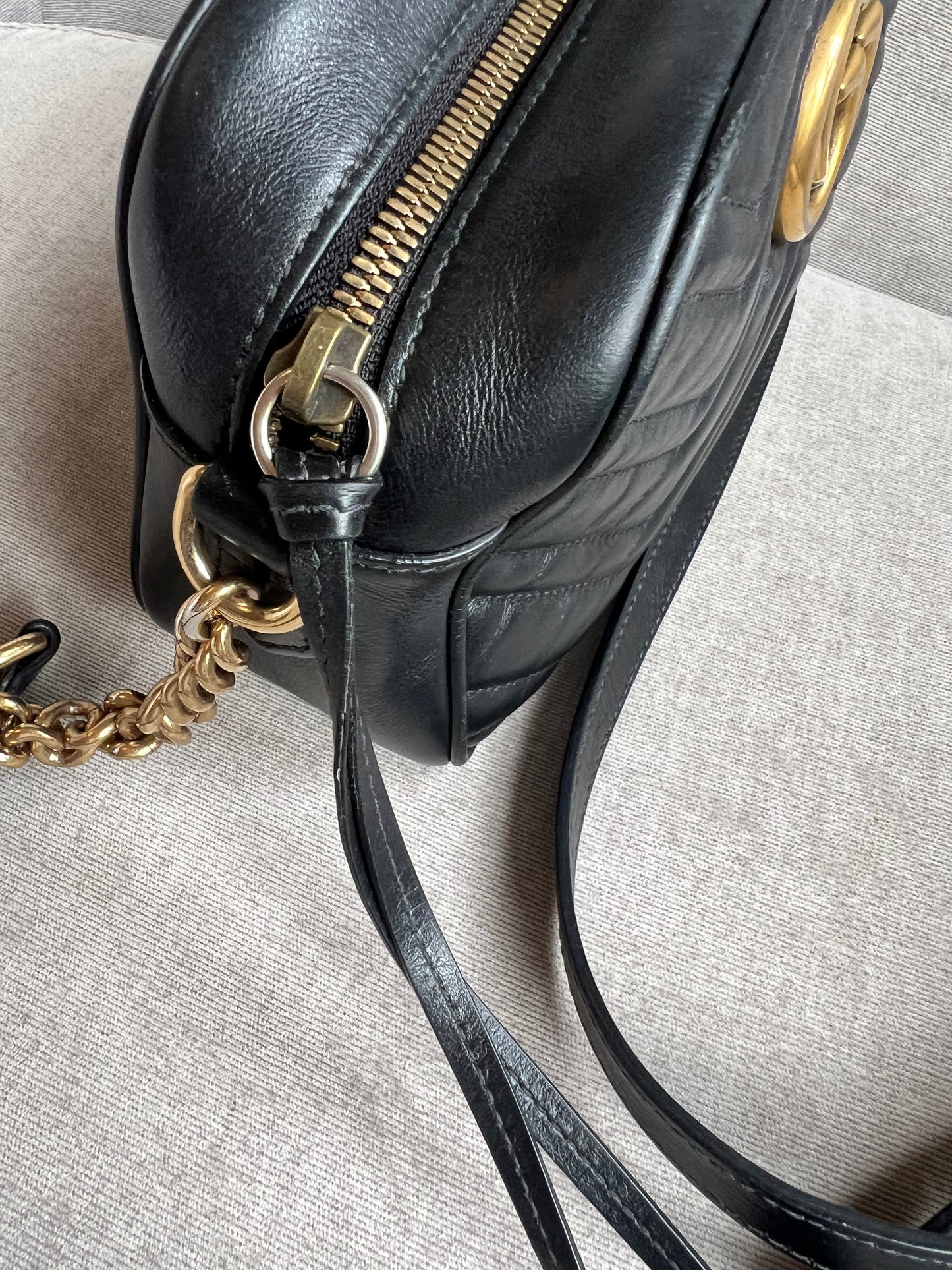 Gucci GG Black Marmont Small Shoulder Bag