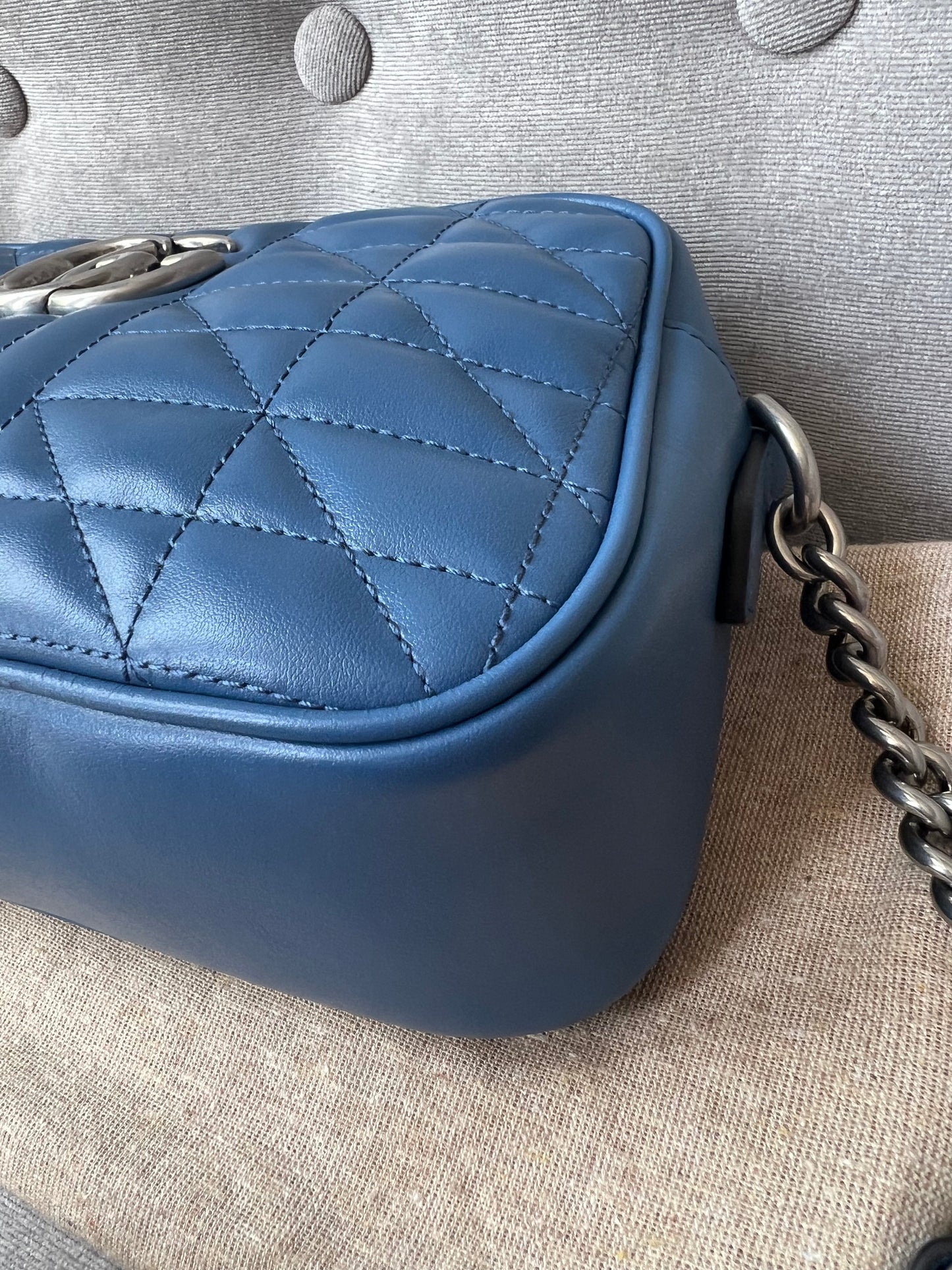 Gucci Aria GG Blue Marmont Small Shoulder Bag (RRP £1250)