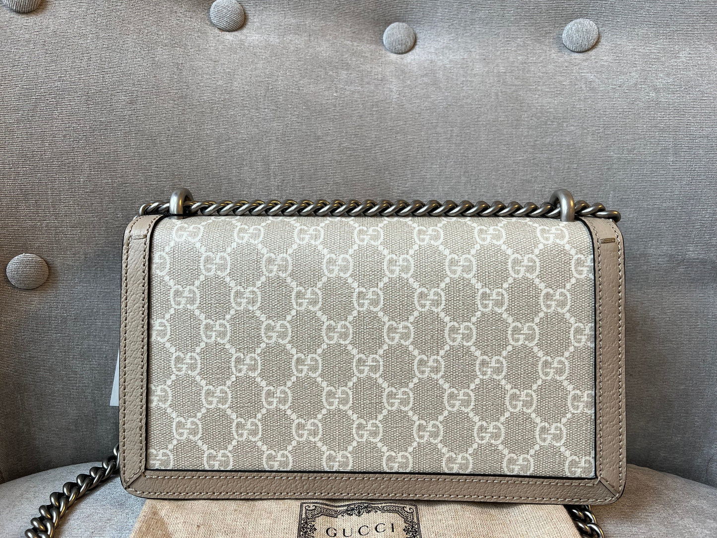 Gucci Dionysus GG Small Shoulder Bag in White and Beige Canvas (RRP £2,130)
