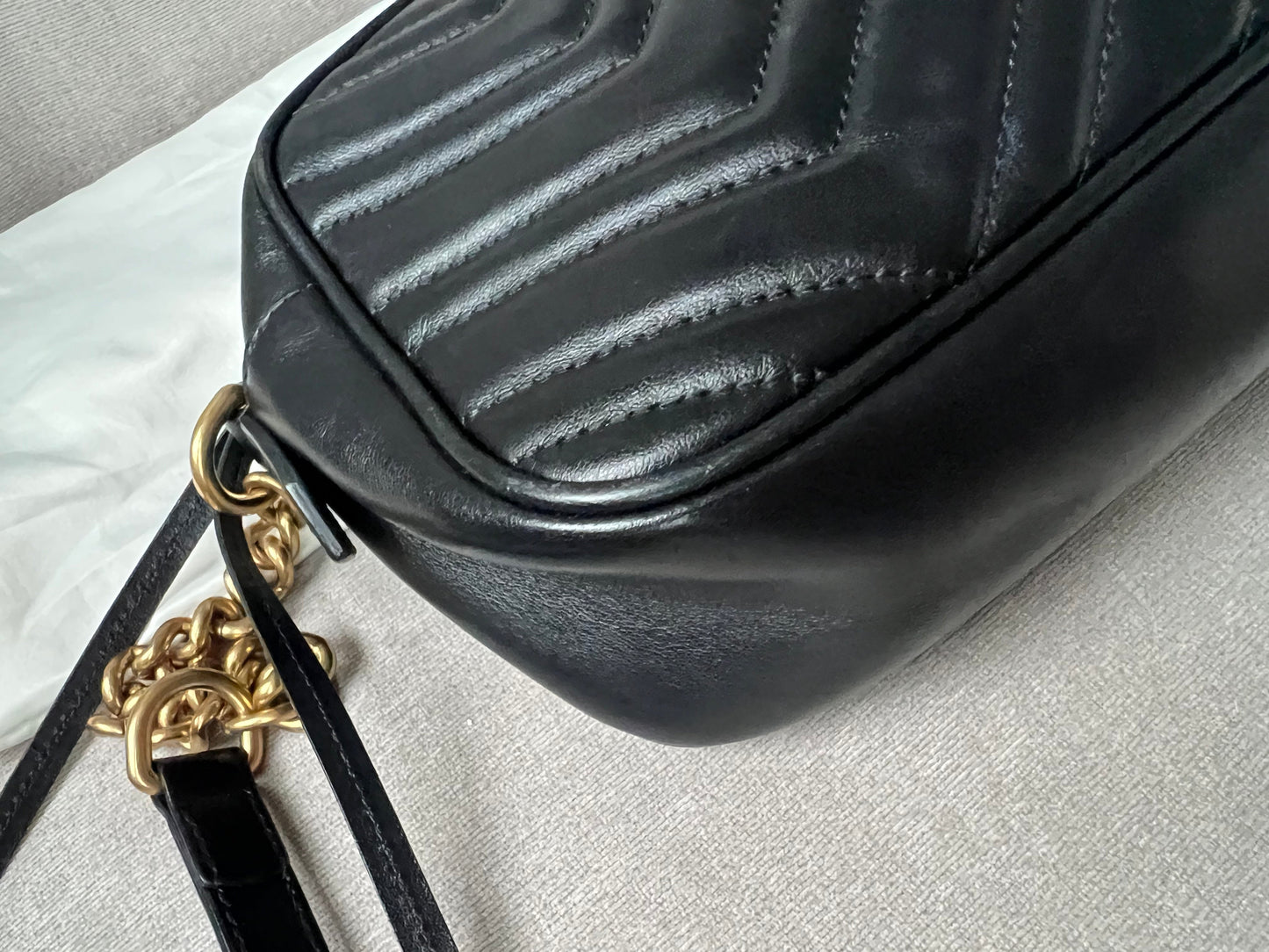 Gucci GG Black Marmont Small Shoulder Bag