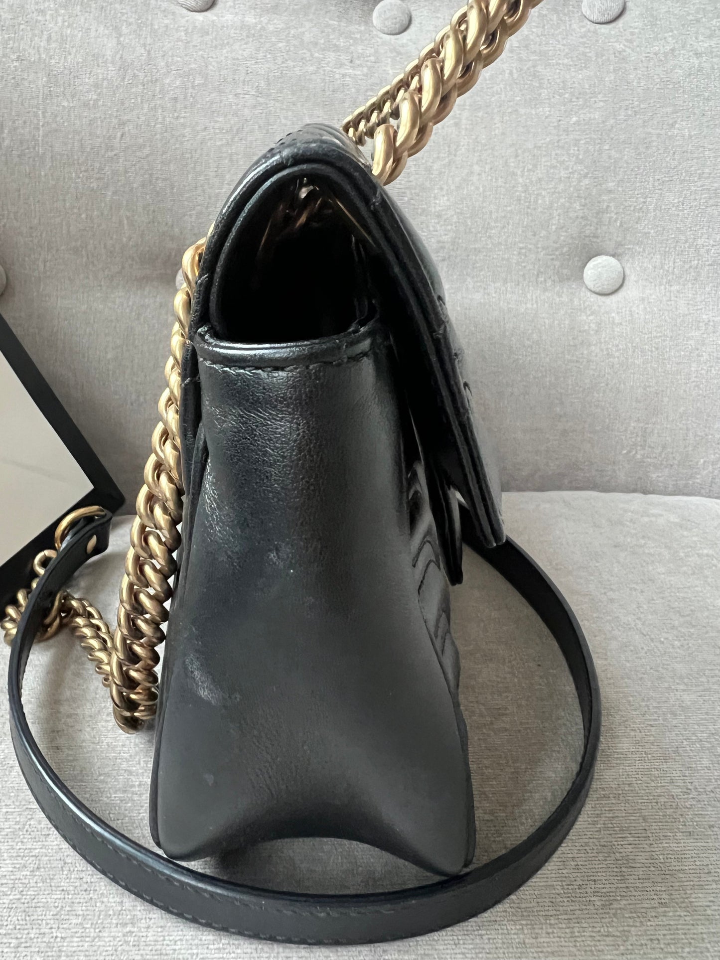 Gucci GG Black Marmont Small Shoulder Bag