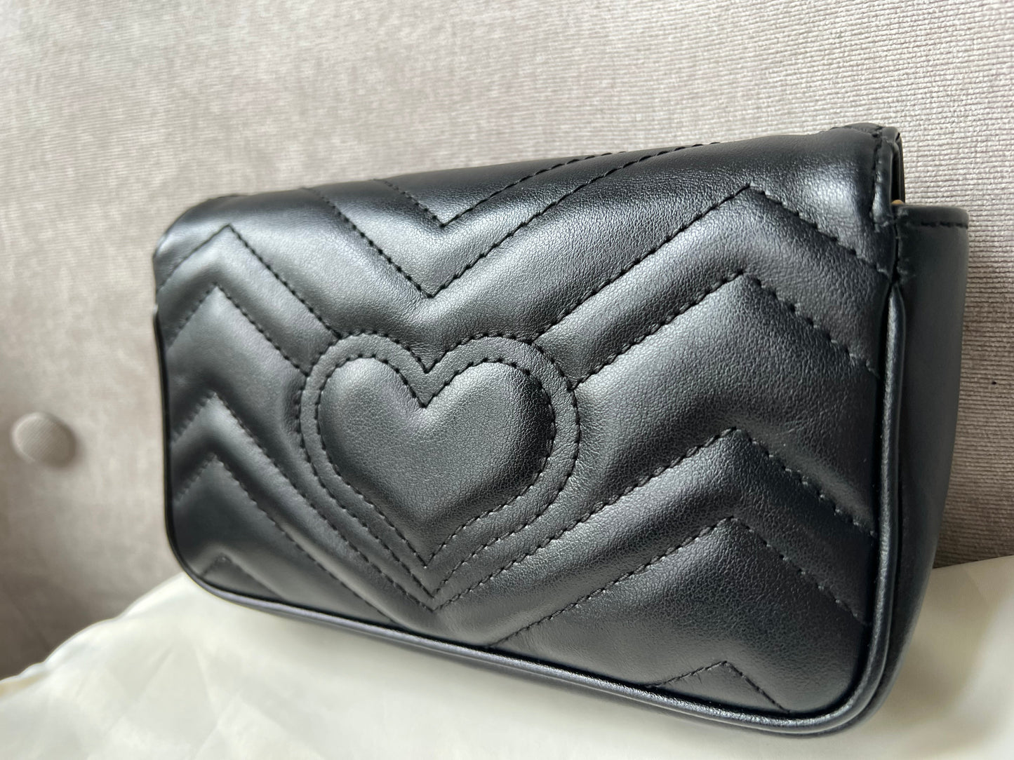 Gucci GG Black Marmont Super Mini Shoulder Bag