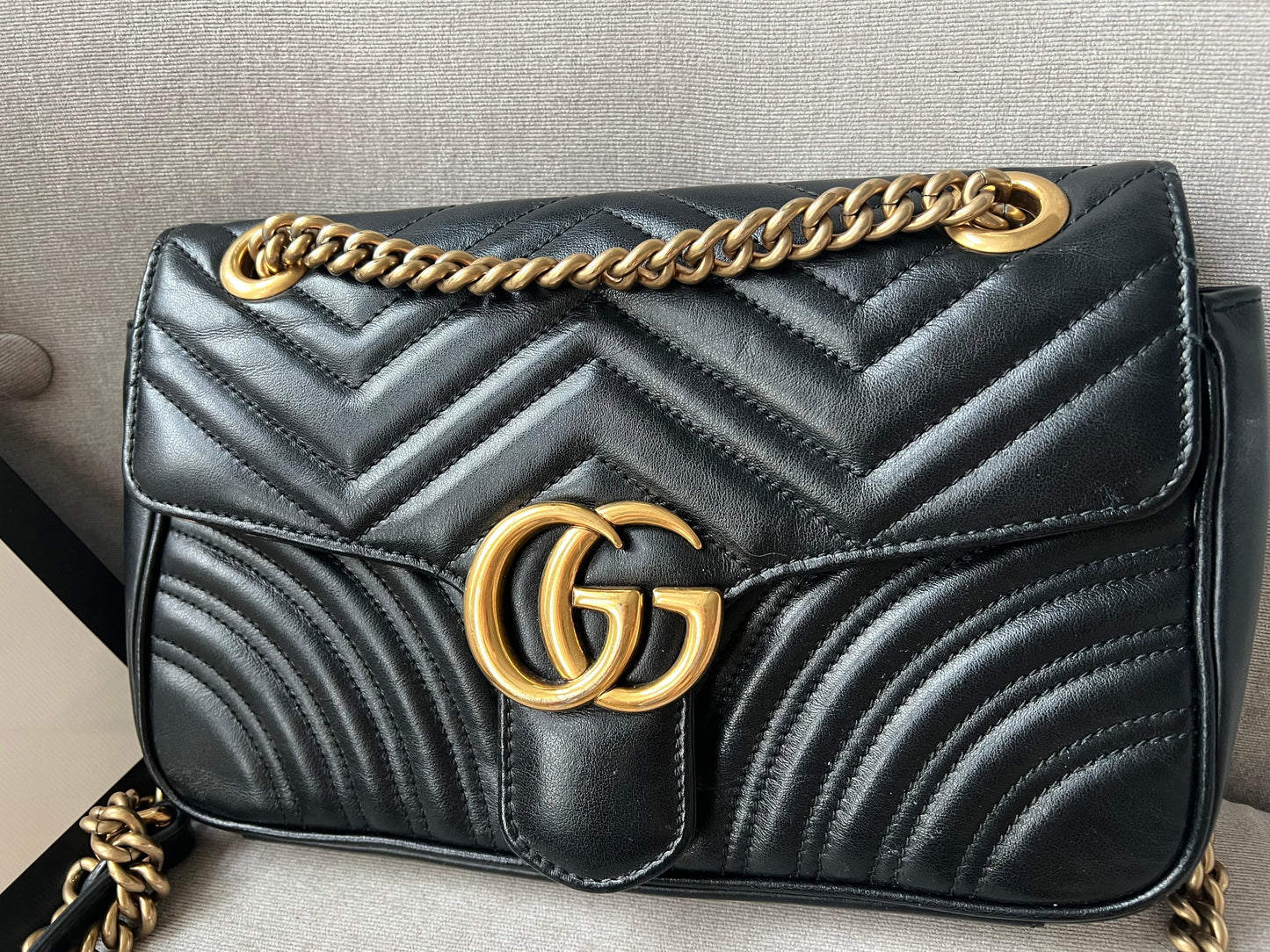 Gucci GG Black Marmont Small Shoulder Bag