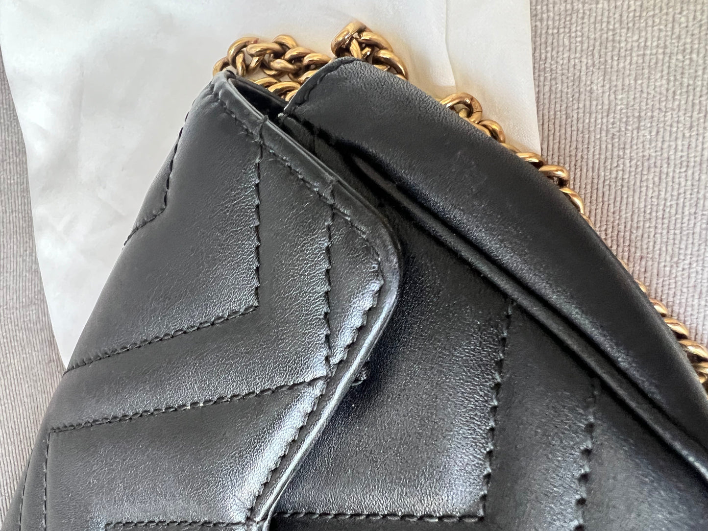 Gucci GG Black Marmont Super Mini Shoulder Bag
