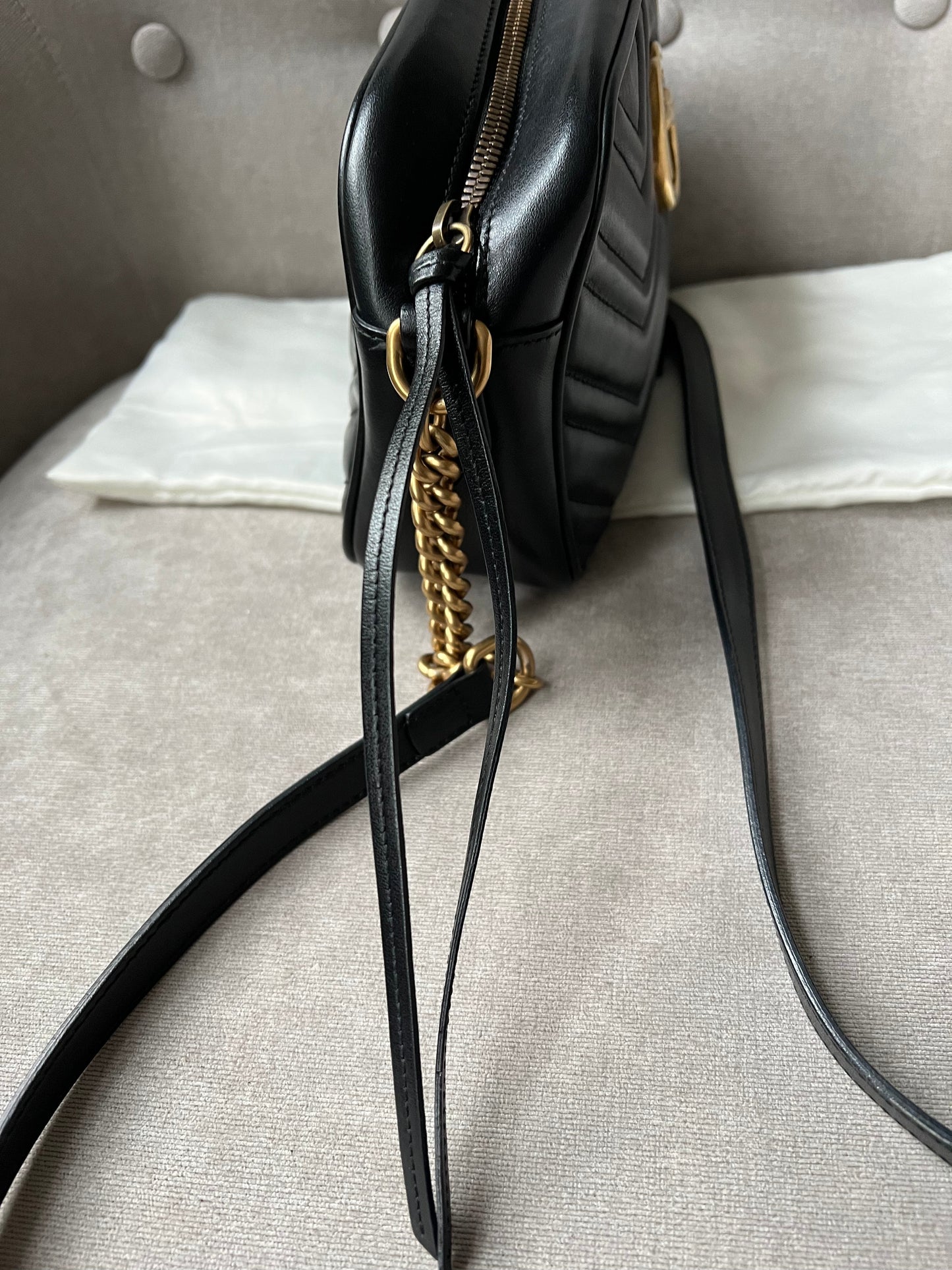 Gucci GG Black Marmont Small Shoulder Bag