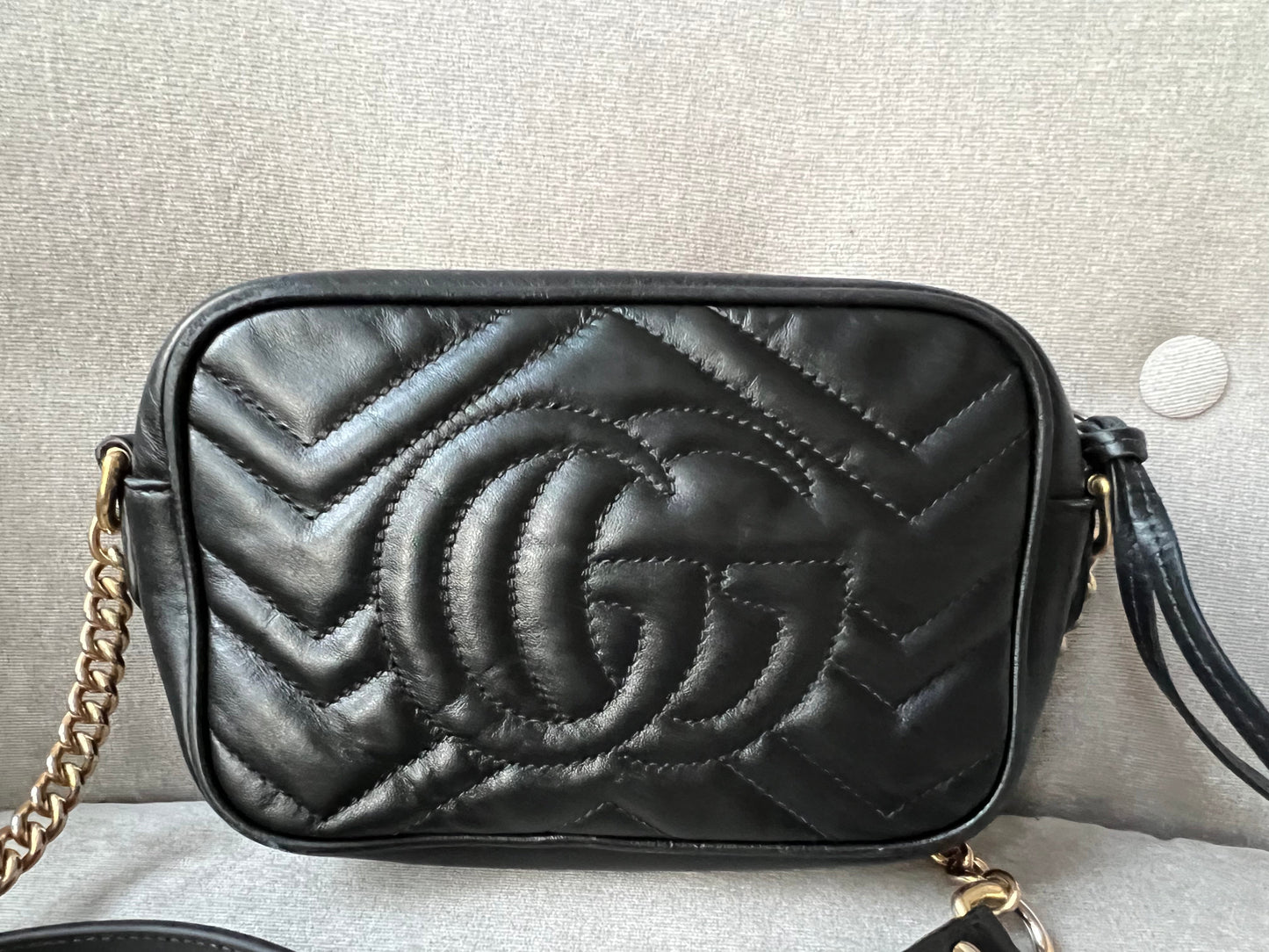 Gucci GG Black Marmont Mini Shoulder Bag (RRP £1,160)