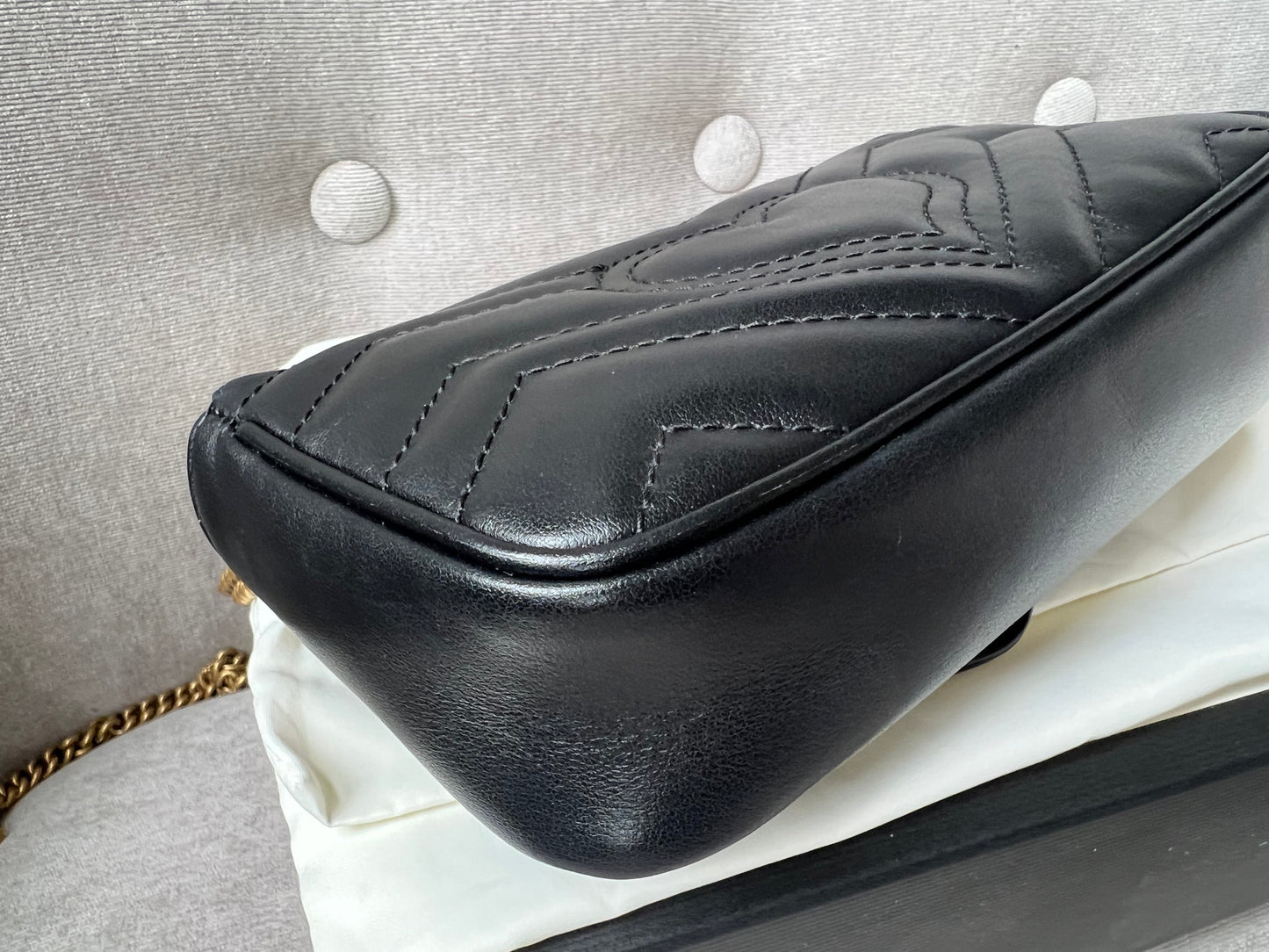 Gucci GG Black Marmont Super Mini Shoulder Bag