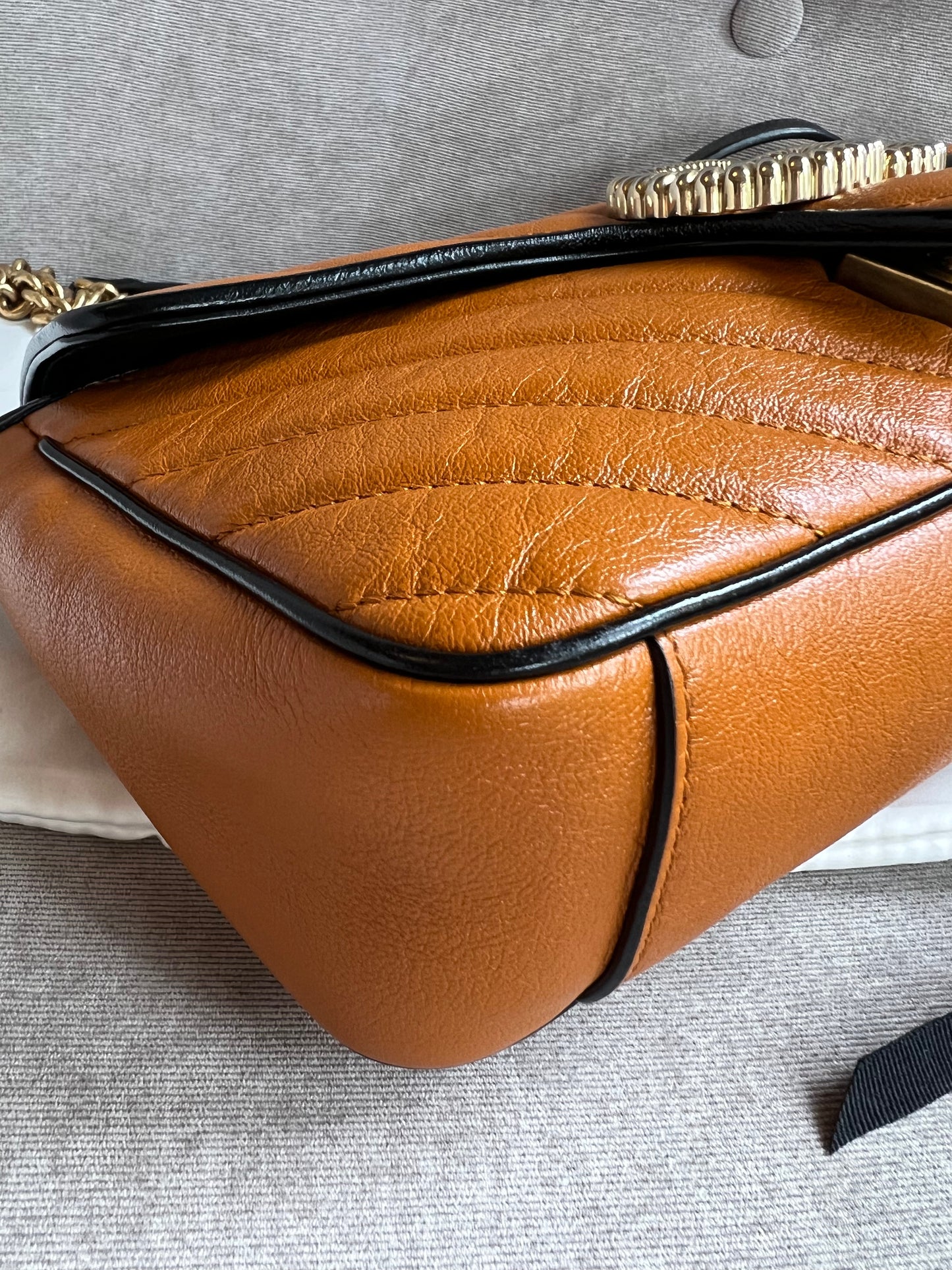 Gucci GG Torchon Tan Marmont Small Shoulder Bag