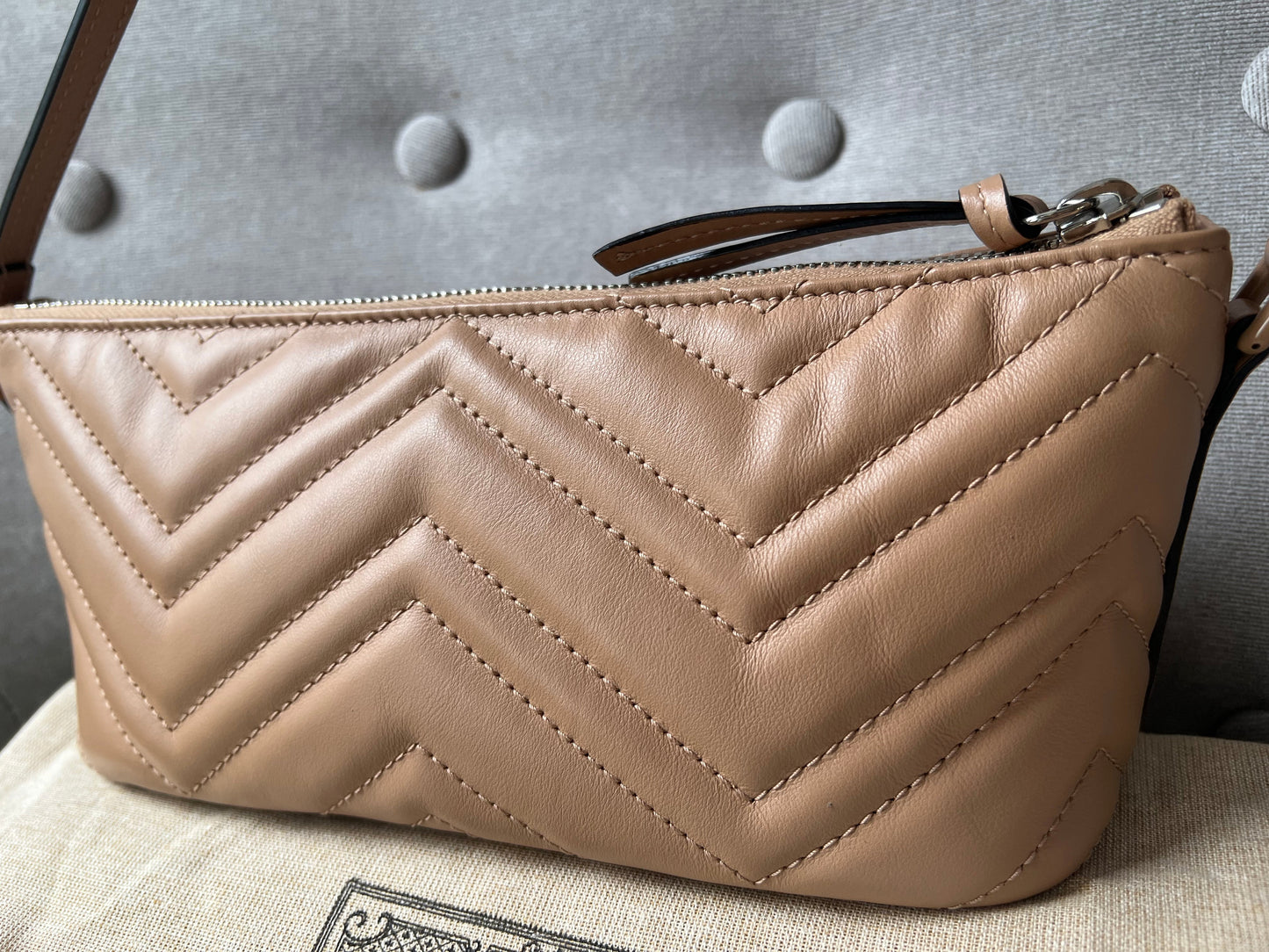 Gucci GG Rose Beige Marmont Shoulder Bag