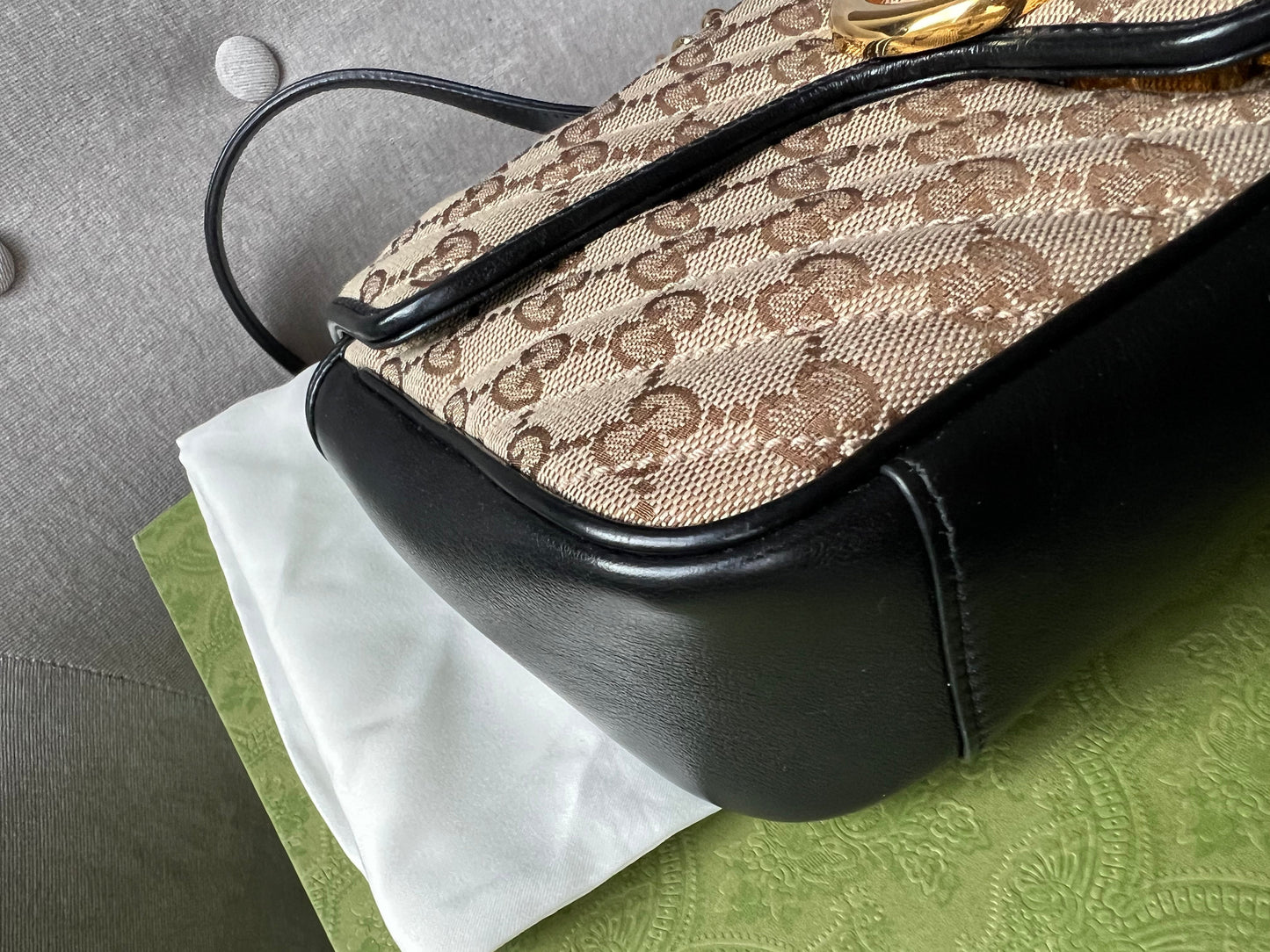 Gucci GG Beige Marmont Small Shoulder Bag (RRP £1,570)