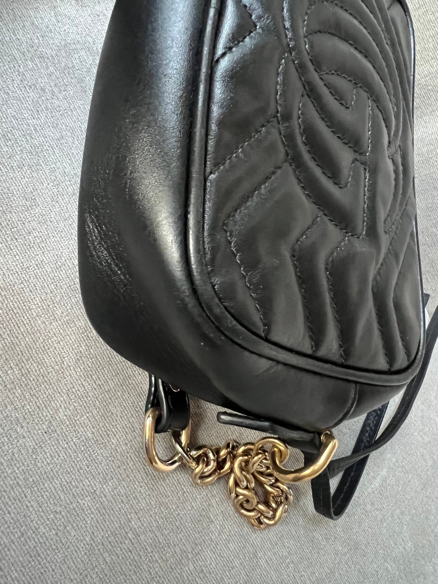 Gucci GG Black Marmont Mini Shoulder Bag (RRP £1,160)
