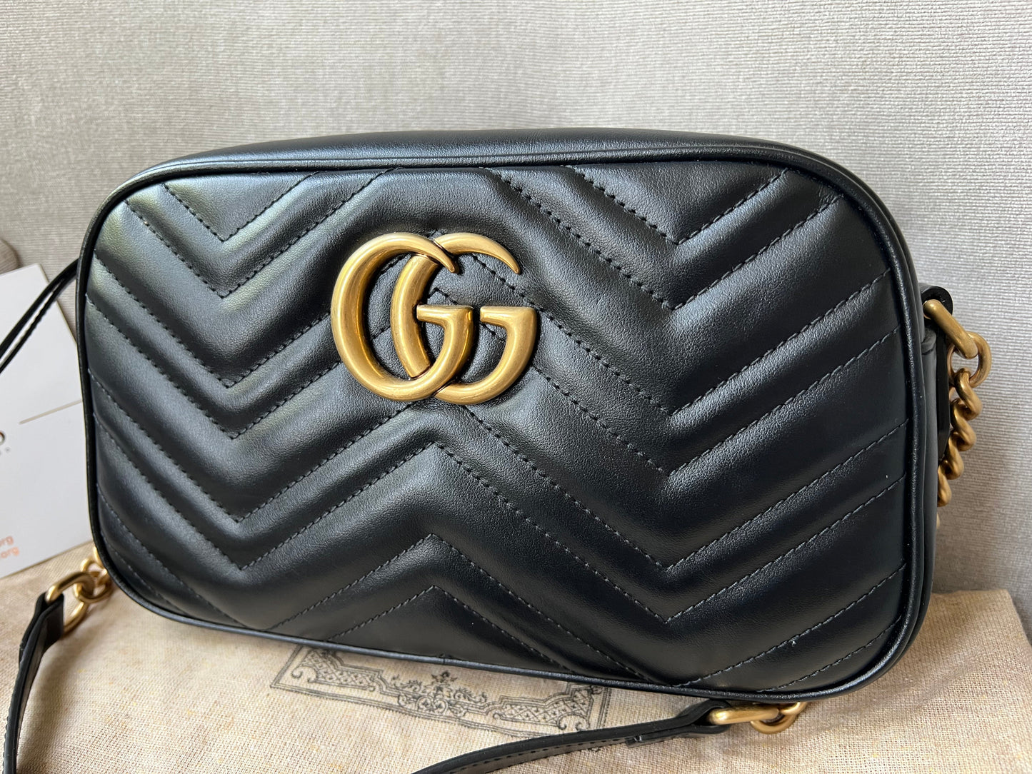 Gucci GG Black Marmont Small Shoulder Bag