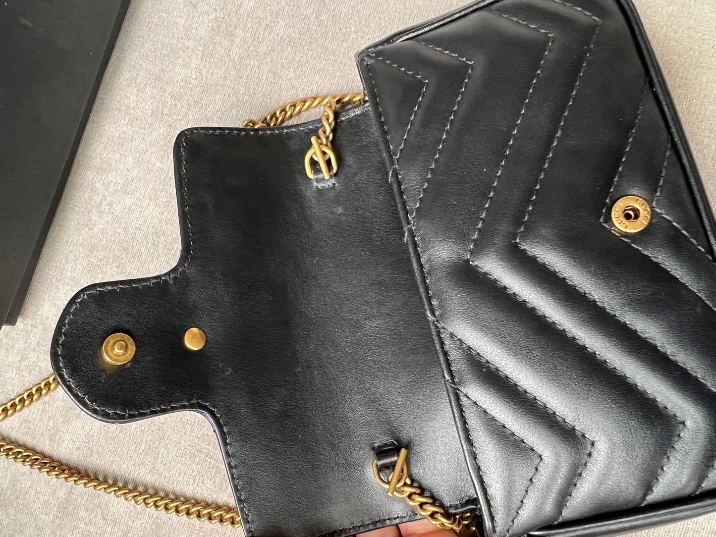 Gucci GG Black Marmont Super Mini Shoulder Bag