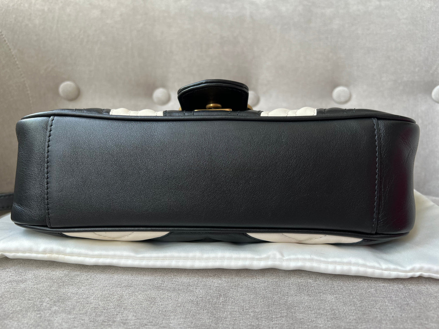 Gucci GG Black and White Marmont Small Shoulder Bag (RRP £1800)