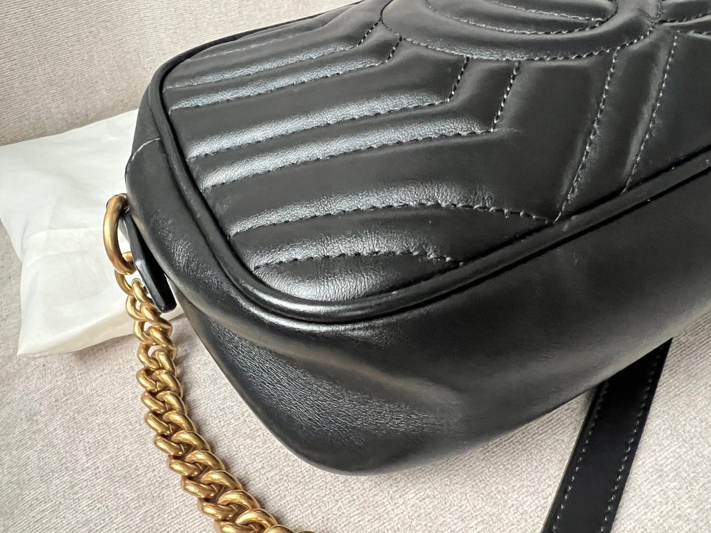 Gucci GG Black Marmont Small Shoulder Bag