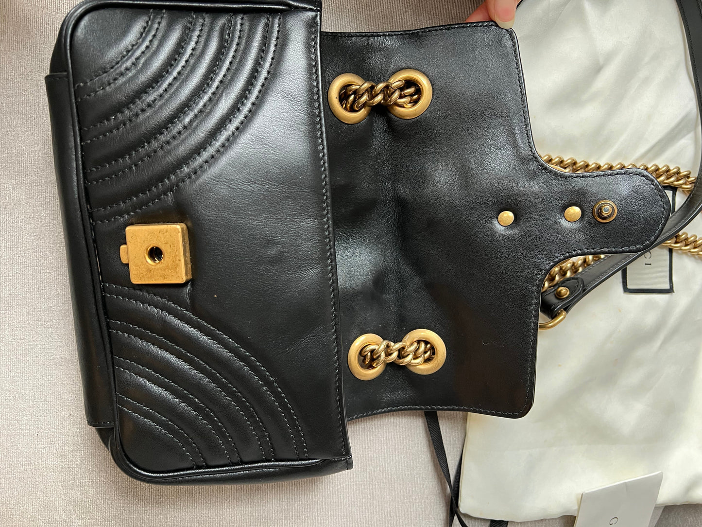 Gucci GG Black Marmont Mini Shoulder Bag (RRP £1,700)