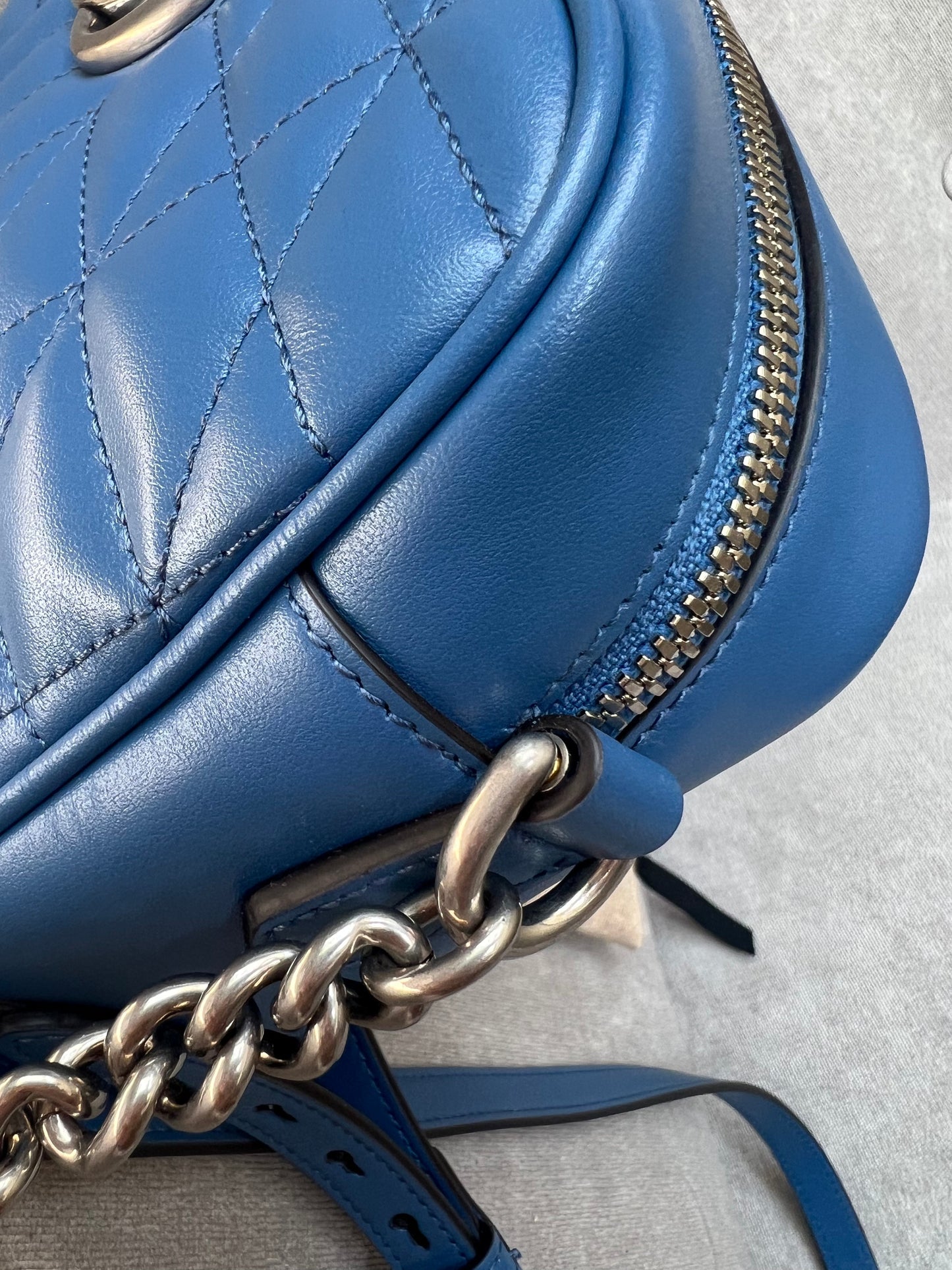 Gucci Aria GG Blue Marmont Small Shoulder Bag (RRP £1250)