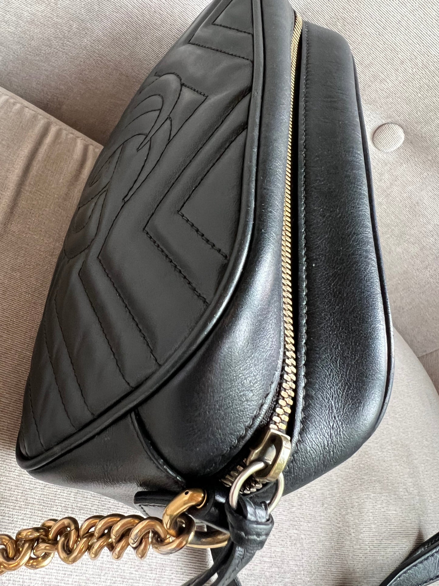 Gucci GG Black Marmont Small Shoulder Bag