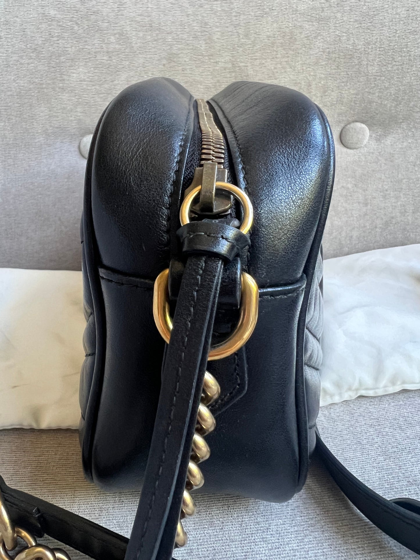 Gucci GG Black Marmont Small Shoulder Bag
