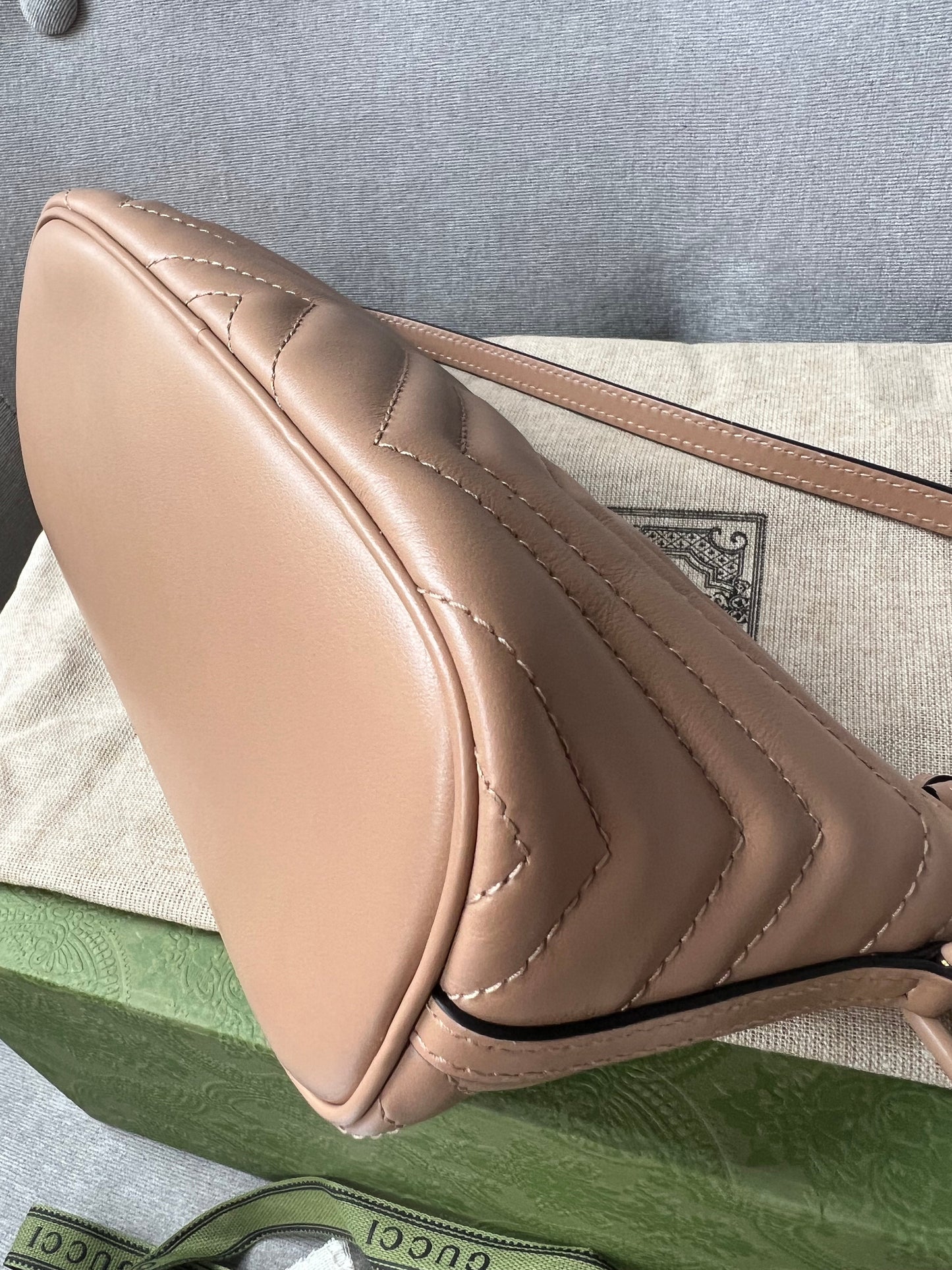 Gucci GG Rose Beige Marmont Shoulder Bag