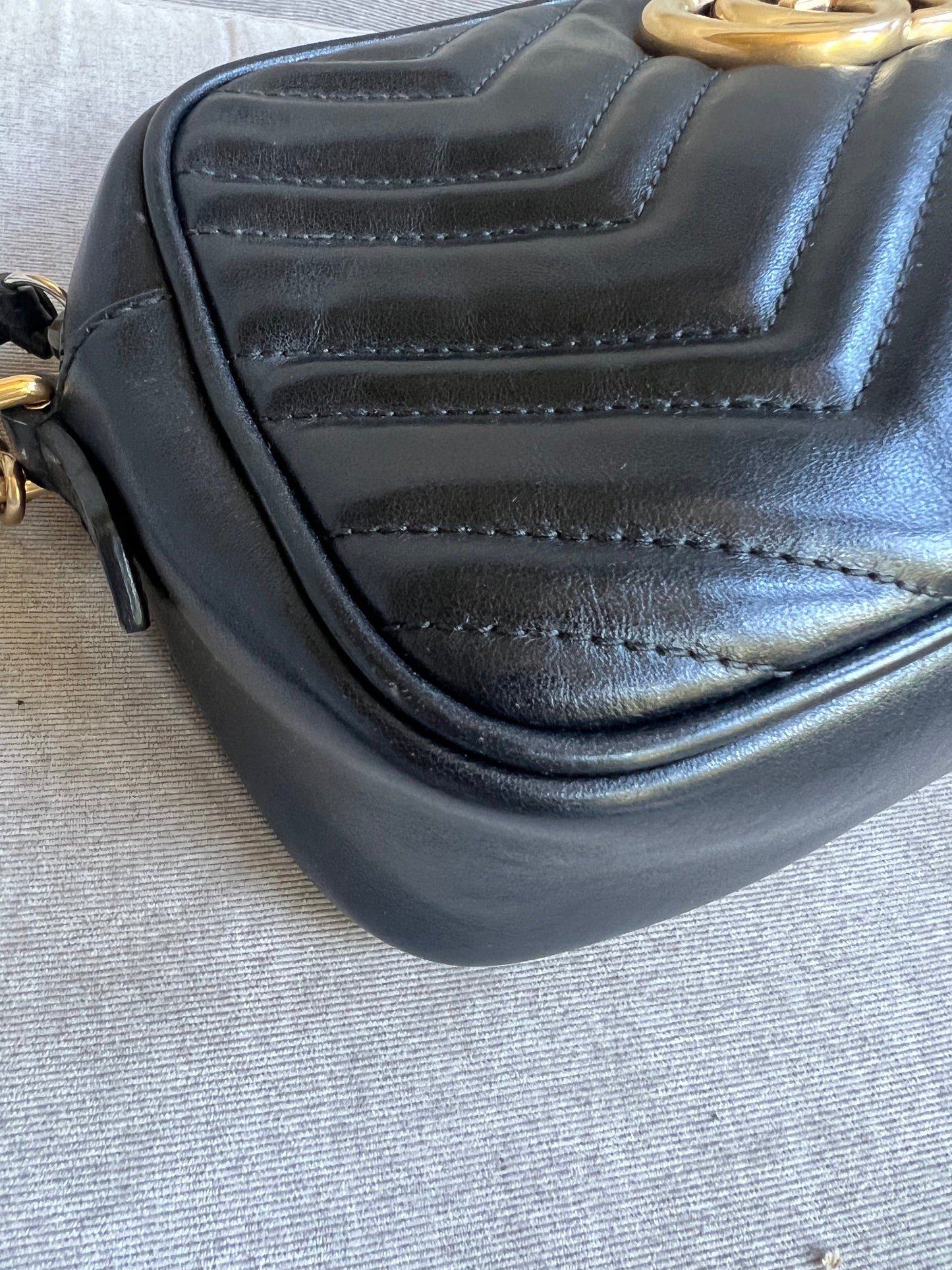 Gucci GG Black Marmont Small Shoulder Bag