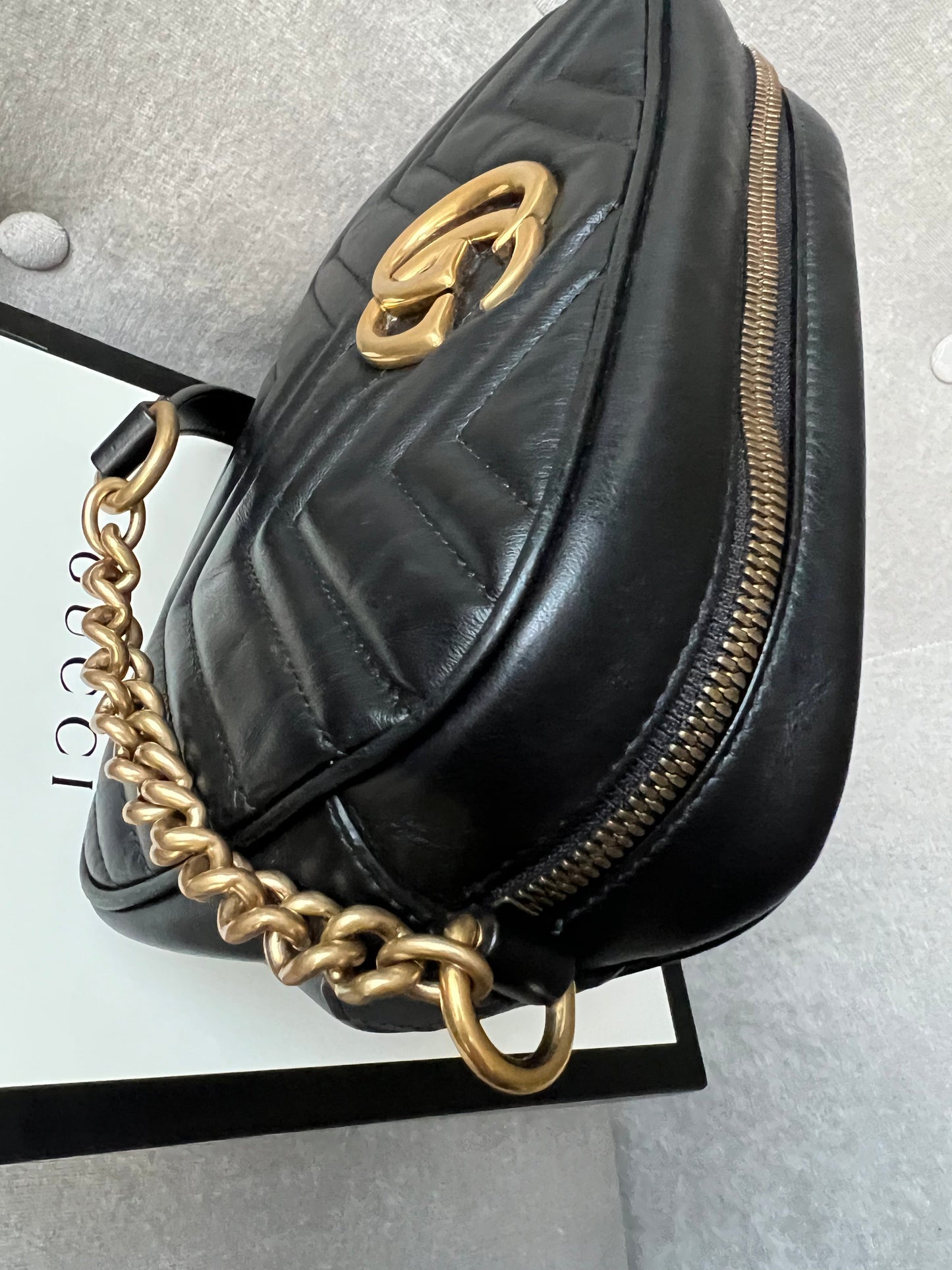 Gucci GG Black Marmont Small Shoulder Bag (RRP £1250)