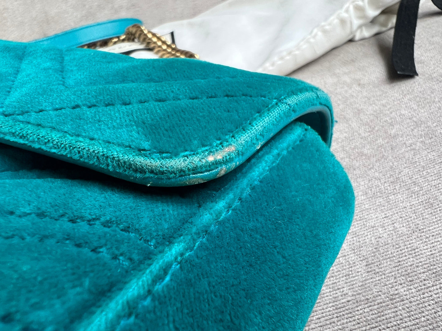 Gucci GG Mini Velvet Marmont Mini Shoulder Bag