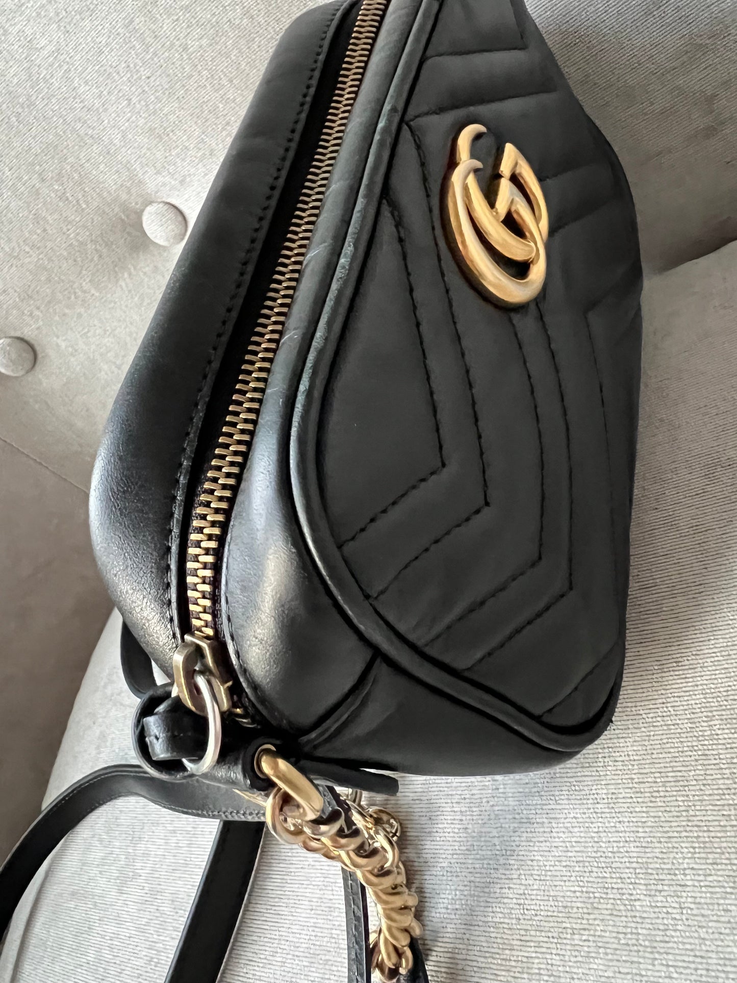 Gucci GG Black Marmont Mini Shoulder Bag (RRP £1,160)