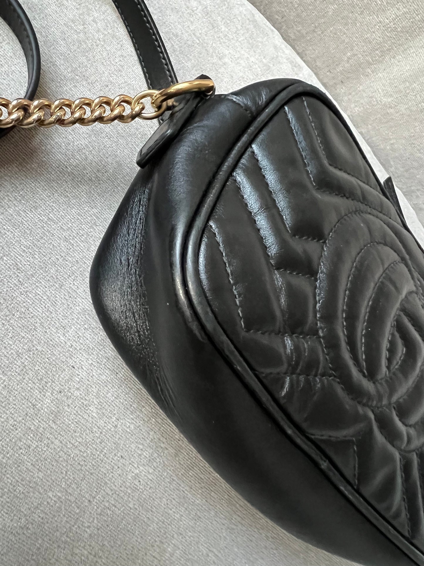 Gucci GG Black Marmont Mini Shoulder Bag (RRP £1,160)