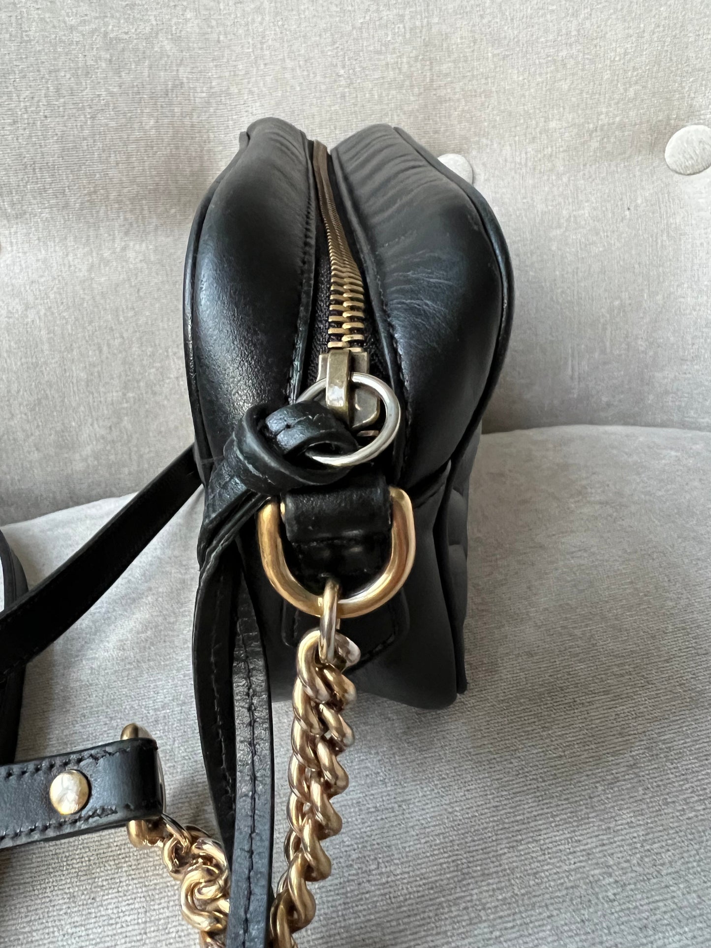 Gucci GG Black Marmont Mini Shoulder Bag (RRP £1,160)