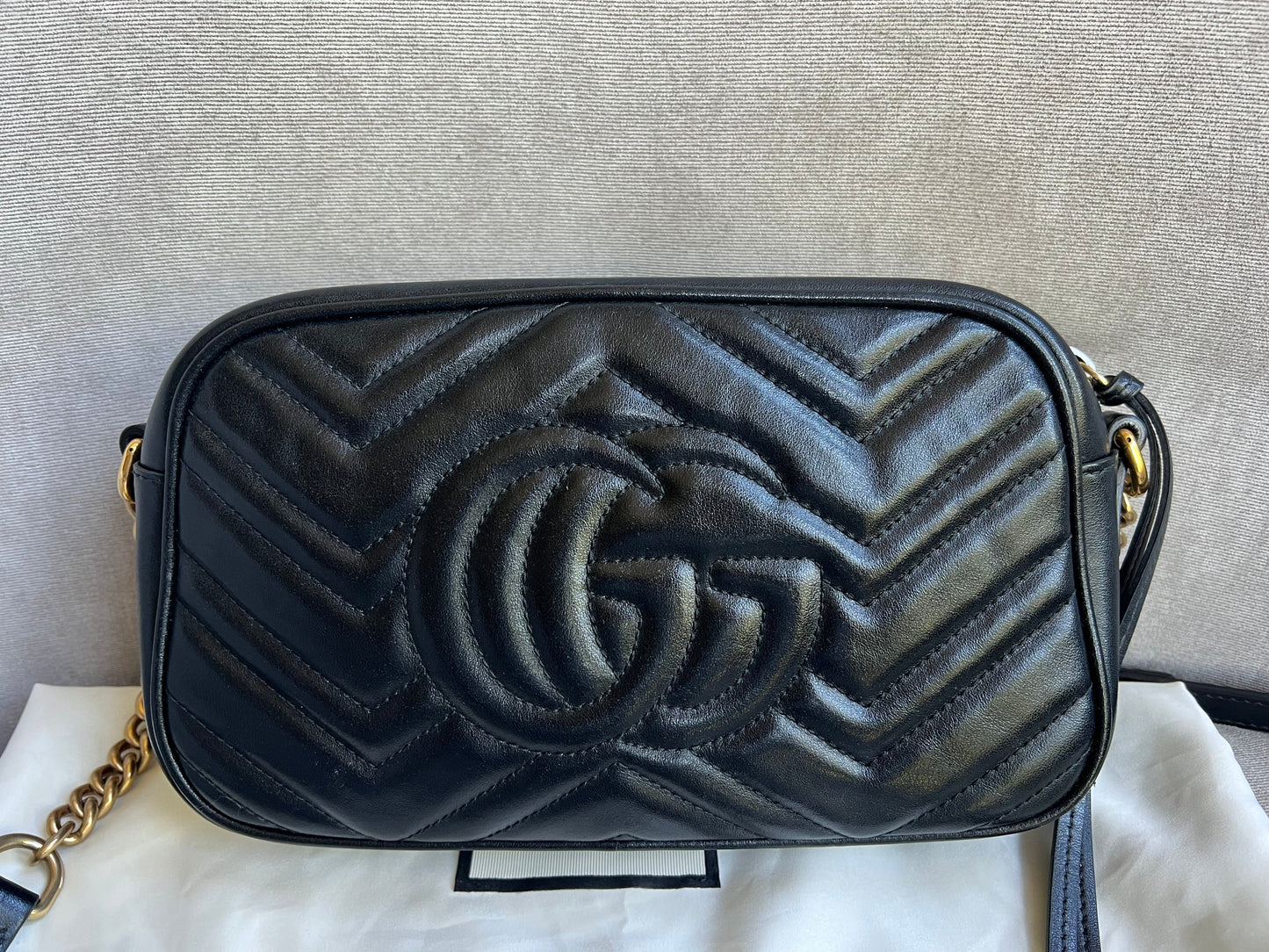 Gucci GG Black Marmont Small Shoulder Bag