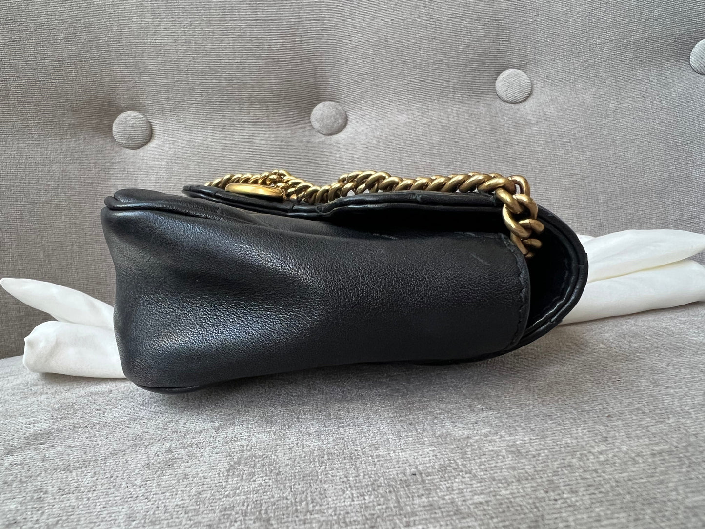 Gucci GG Black Marmont Super Mini Shoulder Bag