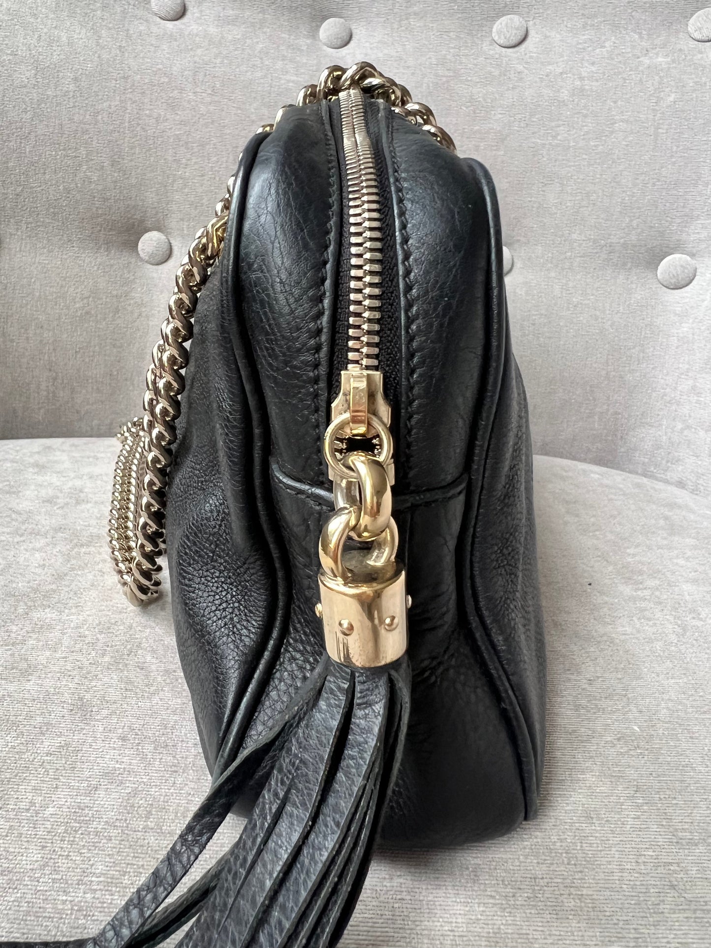 Gucci Black Small Soho Chain Tote