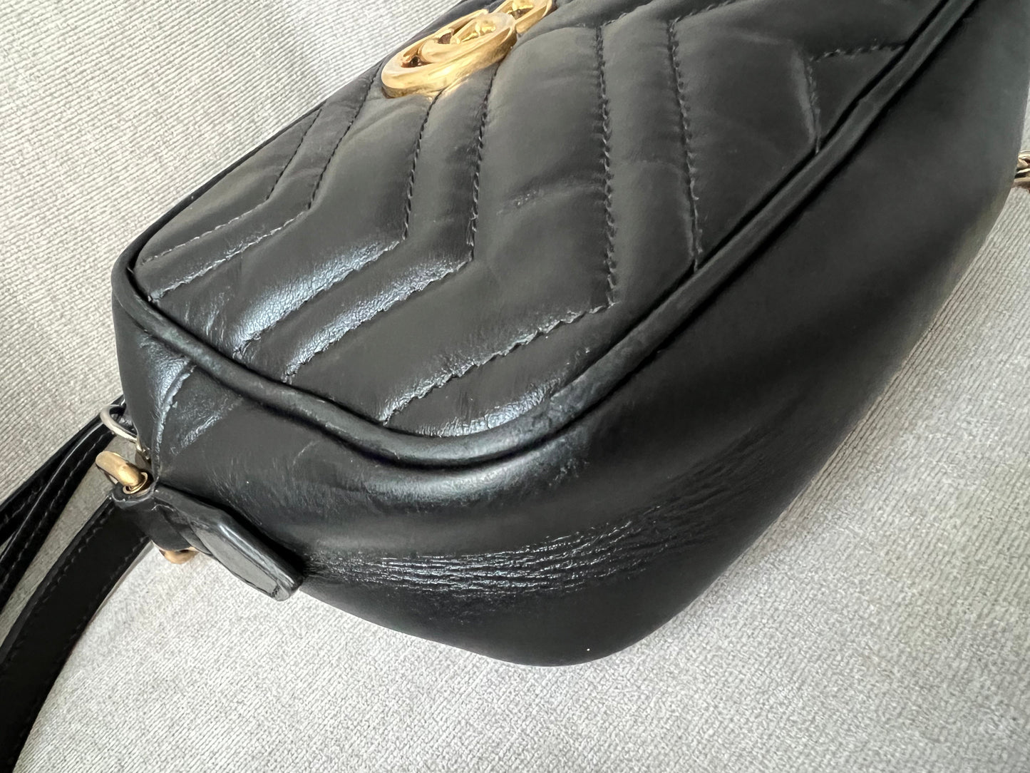 Gucci GG Black Marmont Mini Shoulder Bag (RRP £1,160)