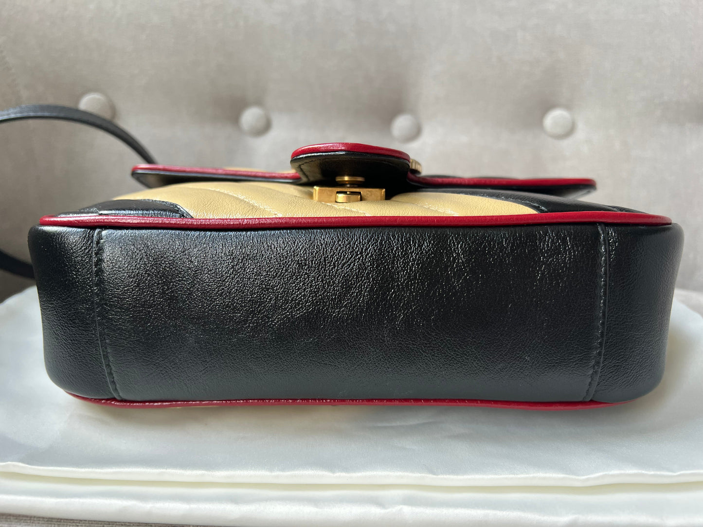 Gucci GG Tricolour Marmont Mini Shoulder Bag