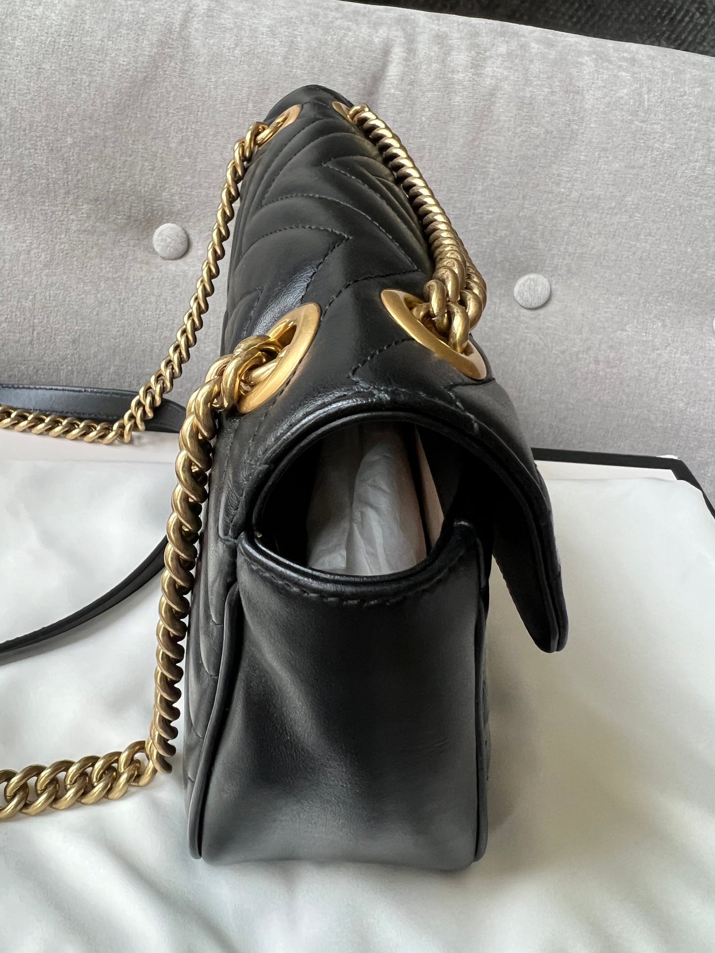 Gucci GG Black Marmont Small Shoulder Bag (RRP £1800)