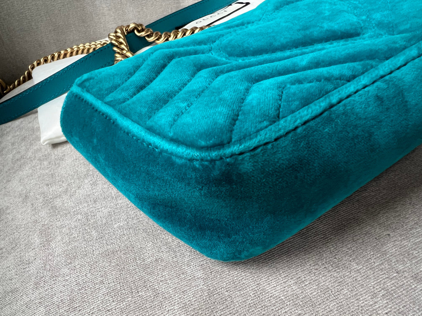 Gucci GG Mini Velvet Marmont Mini Shoulder Bag