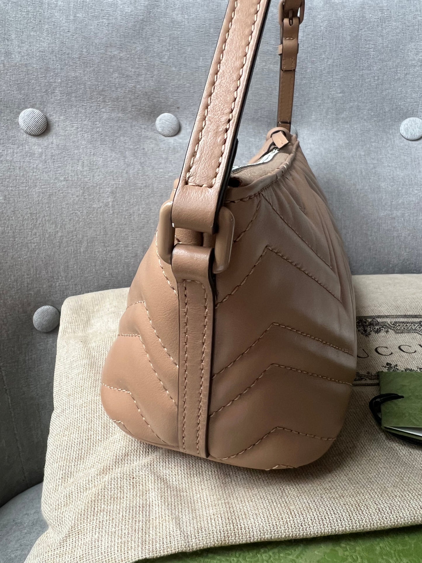 Gucci GG Rose Beige Marmont Shoulder Bag
