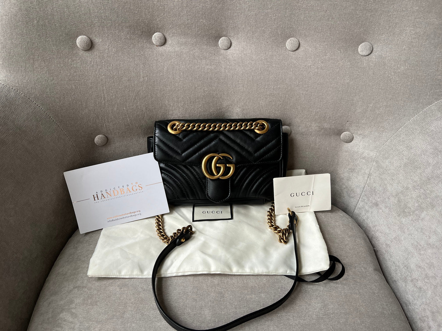 Gucci GG Black Marmont Mini Shoulder Bag (RRP £1,700)