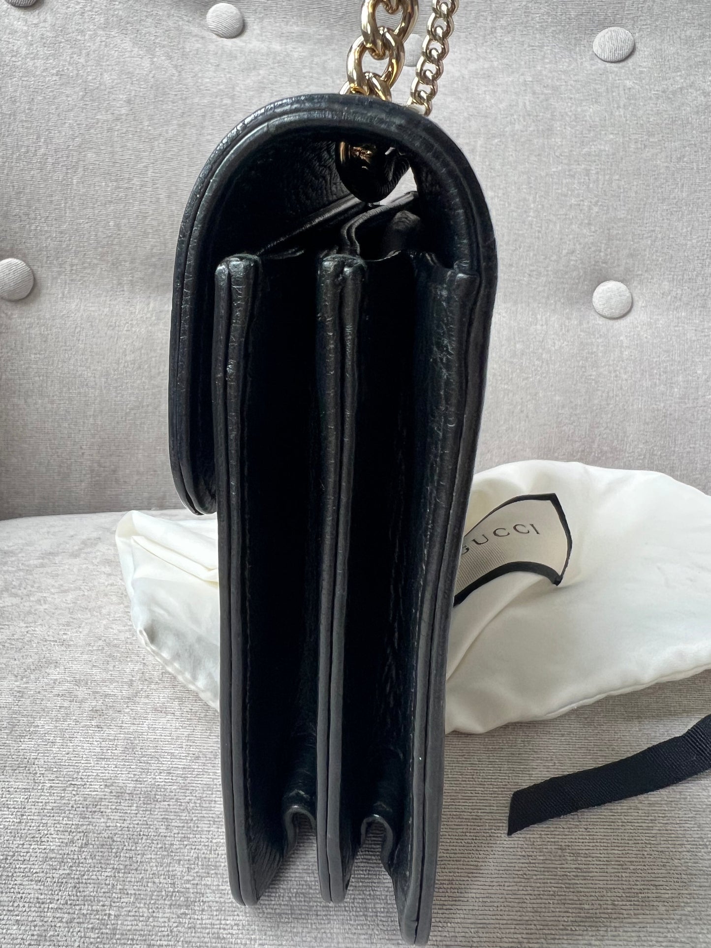Gucci Interlocking GG Black Small Shoulder Bag