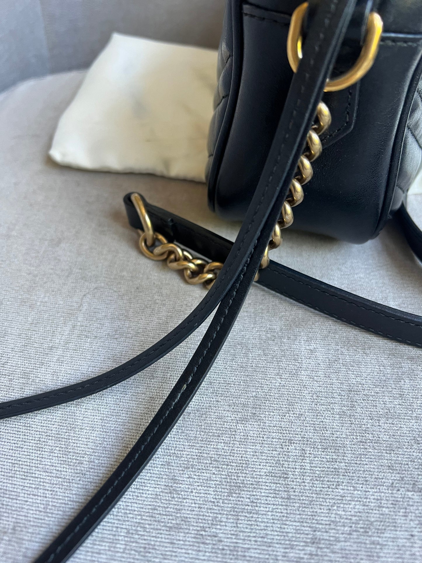 Gucci GG Black Marmont Small Shoulder Bag