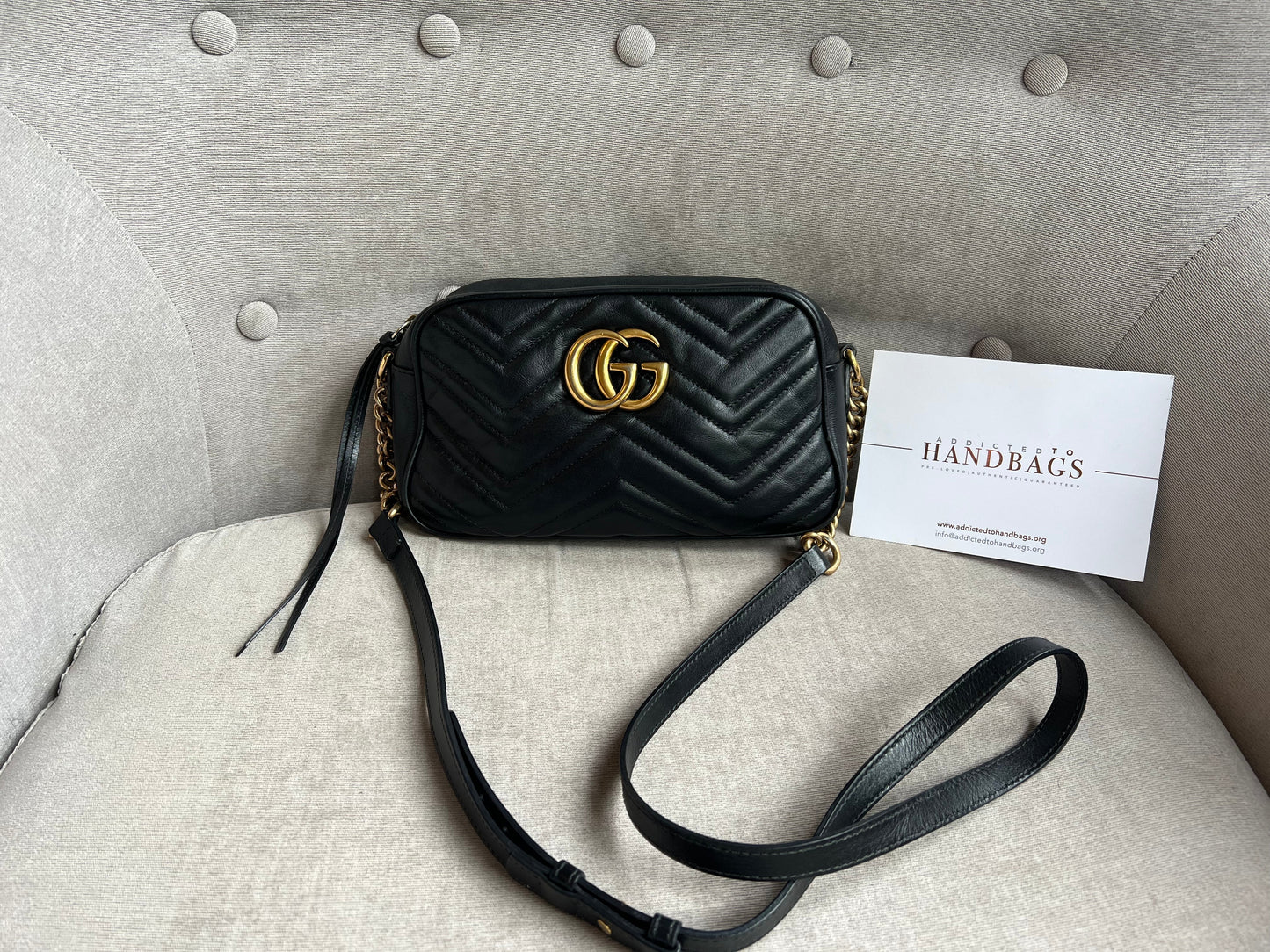 Gucci GG Black Marmont Small Shoulder Bag