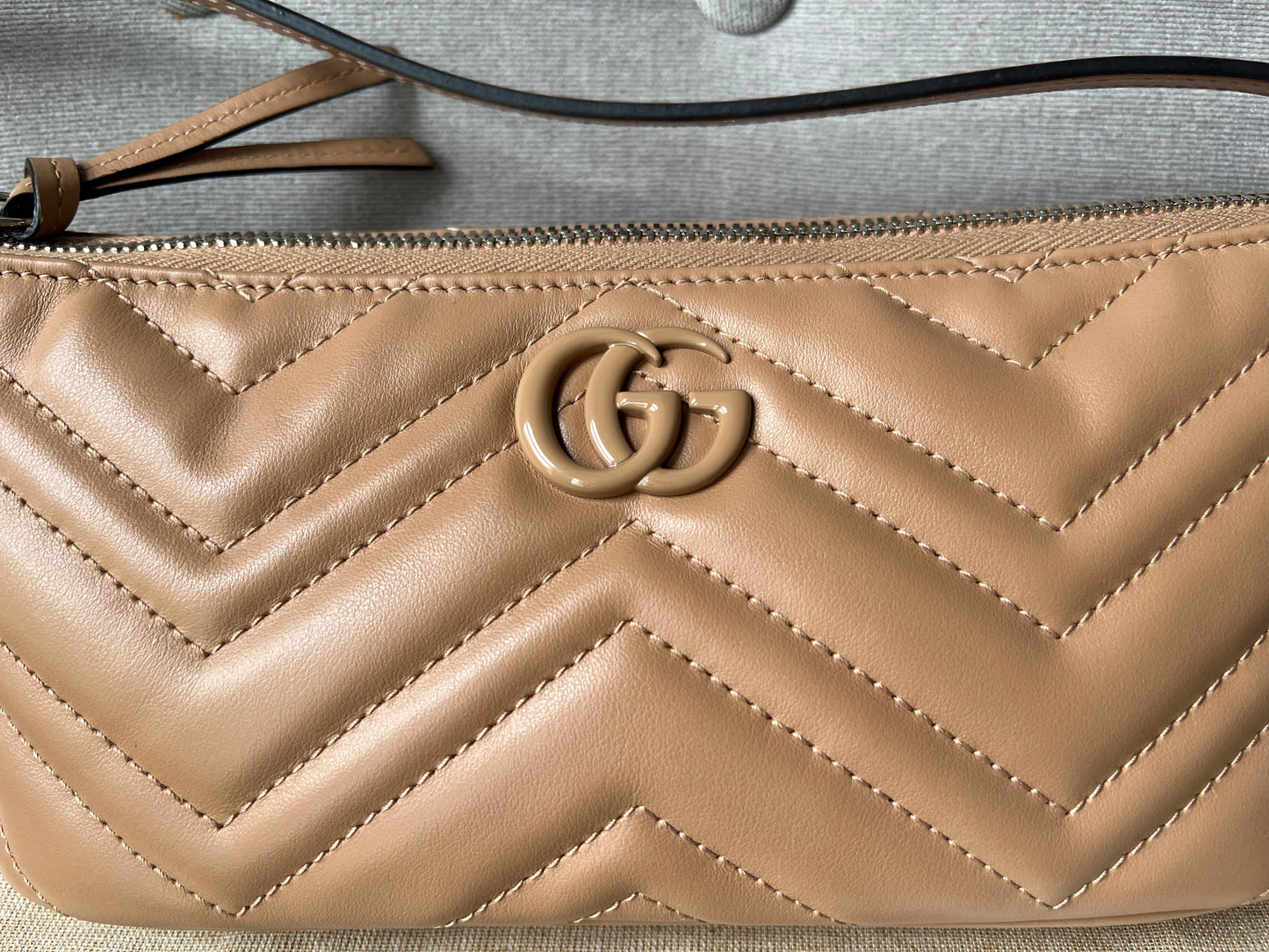 Gucci GG Rose Beige Marmont Shoulder Bag