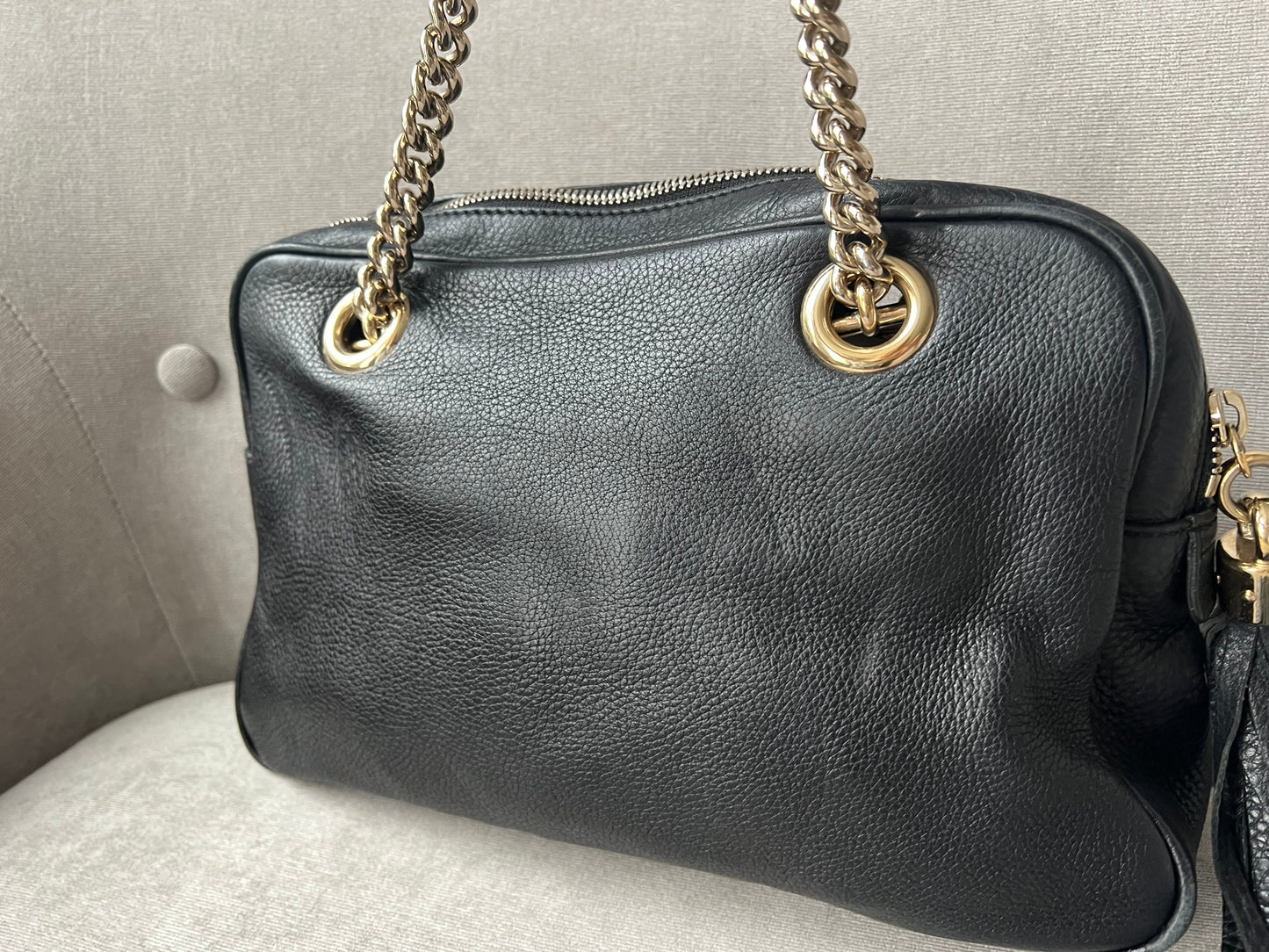 Gucci Black Small Soho Chain Tote