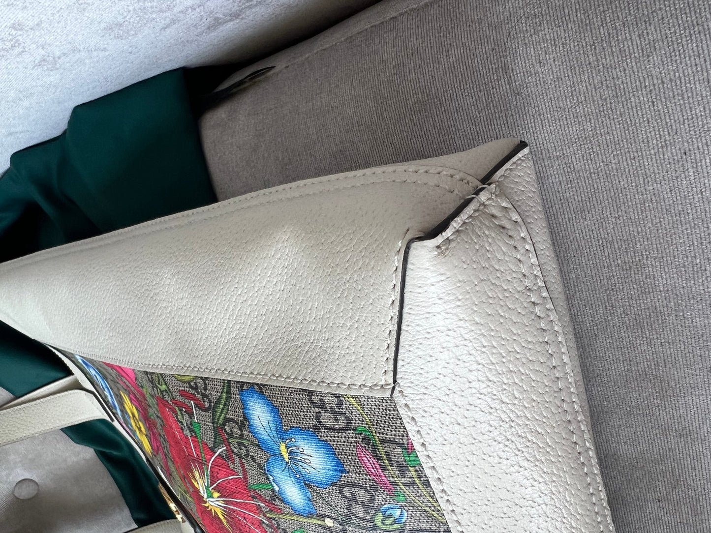 Gucci White Monogram Canvas Flora Large Ophidia Shopping Tote (RRP £1,250)