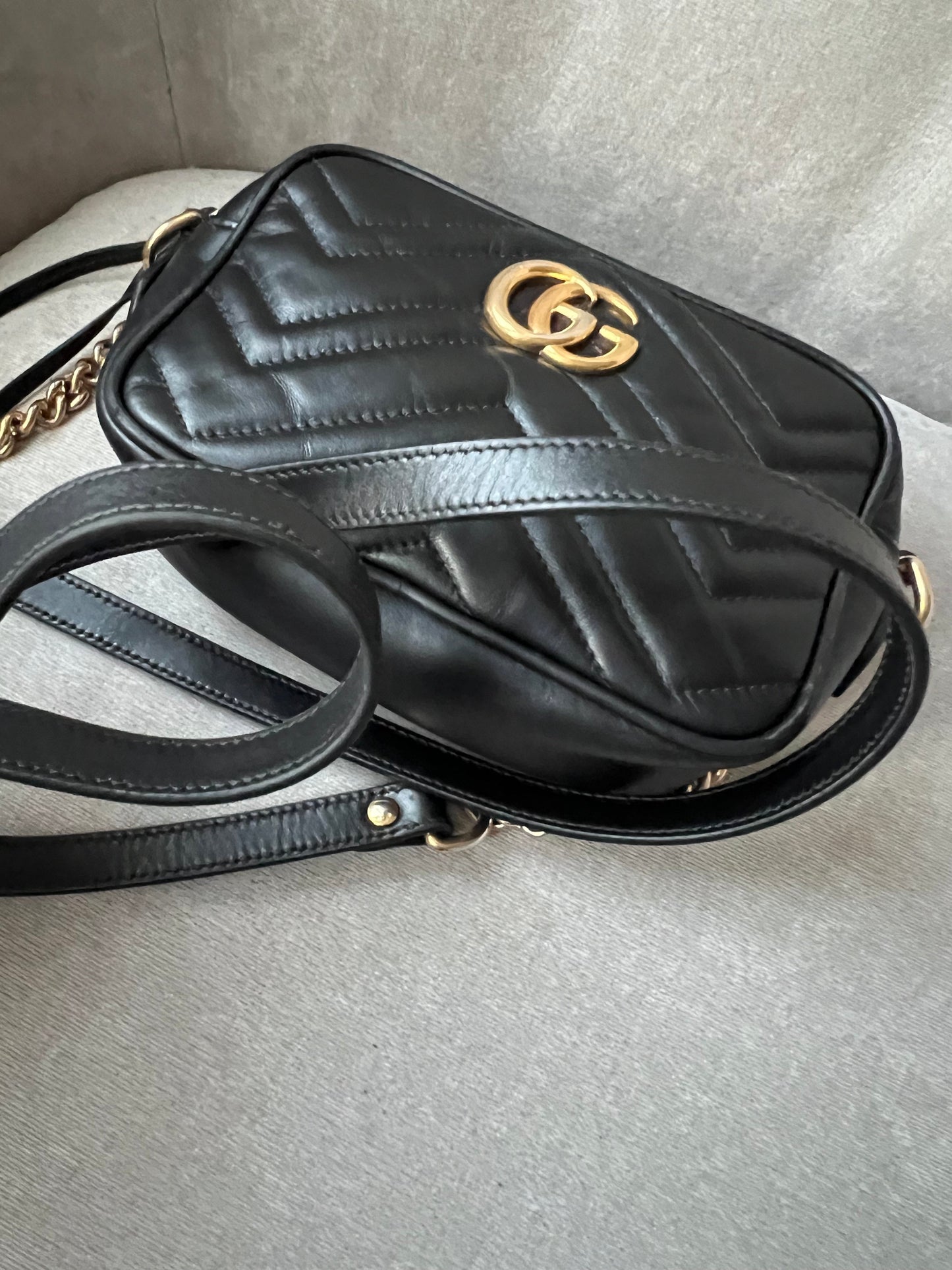 Gucci GG Black Marmont Mini Shoulder Bag (RRP £1,160)