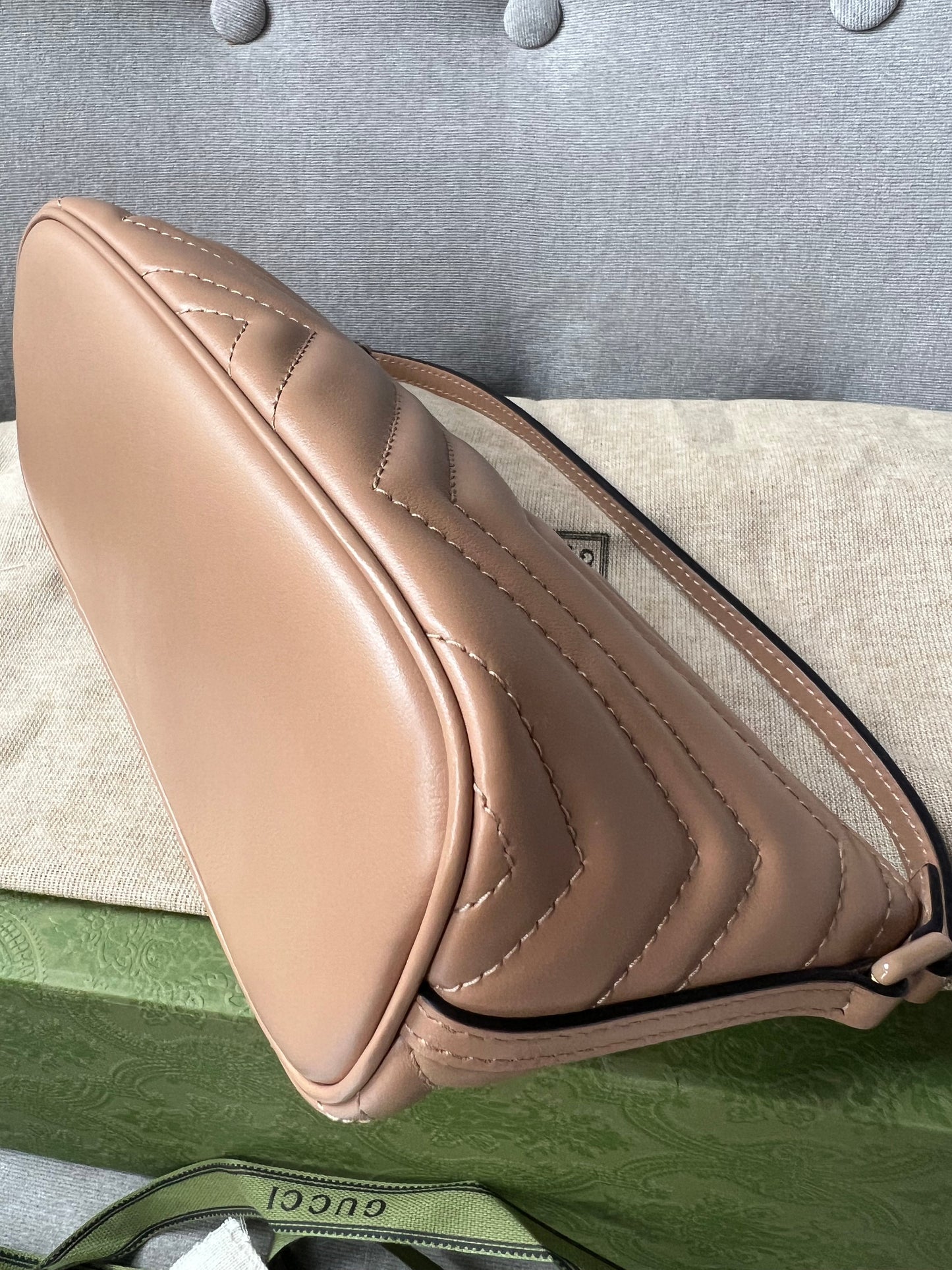 Gucci GG Rose Beige Marmont Shoulder Bag