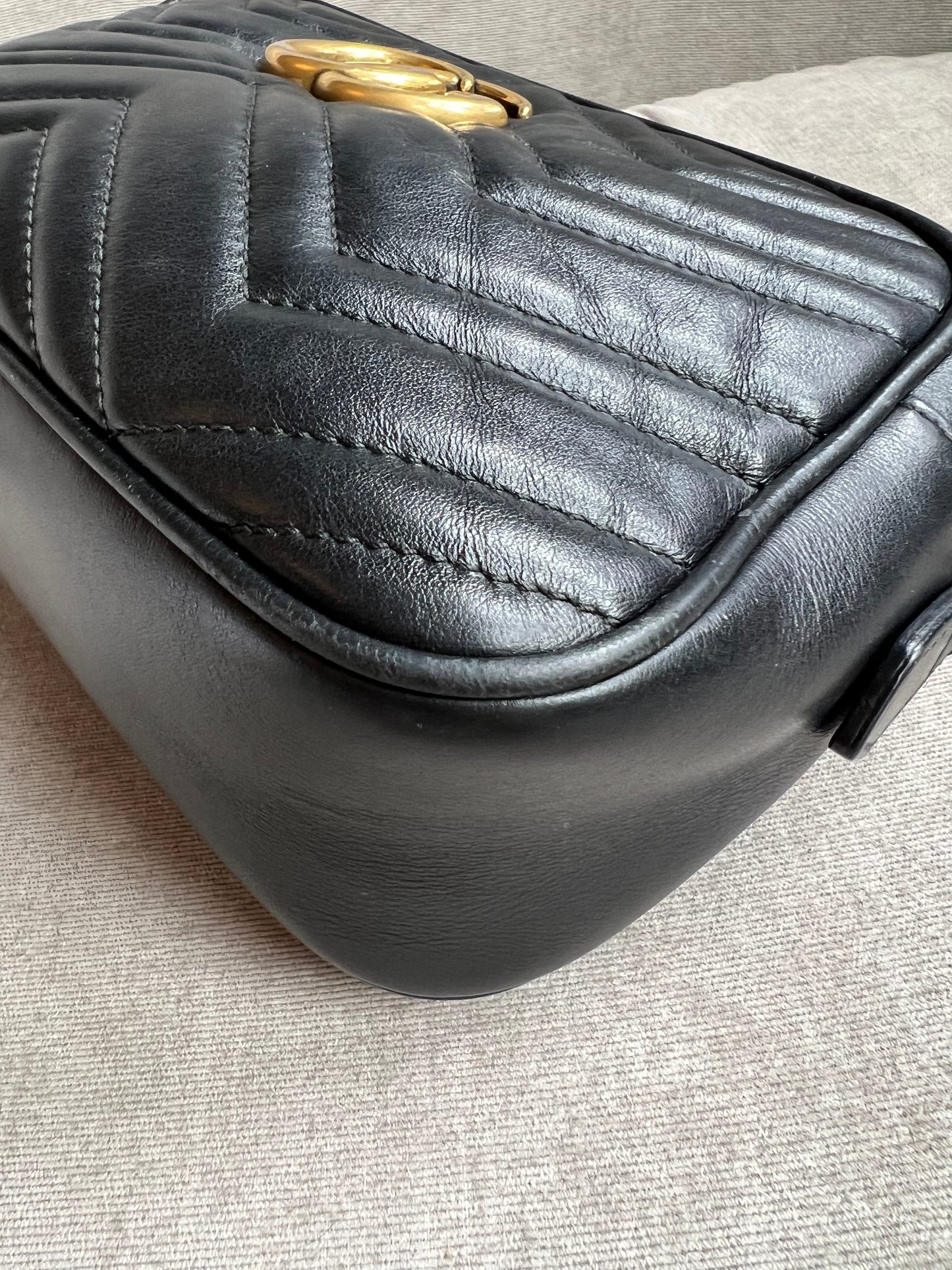 Gucci GG Black Marmont Small Shoulder Bag